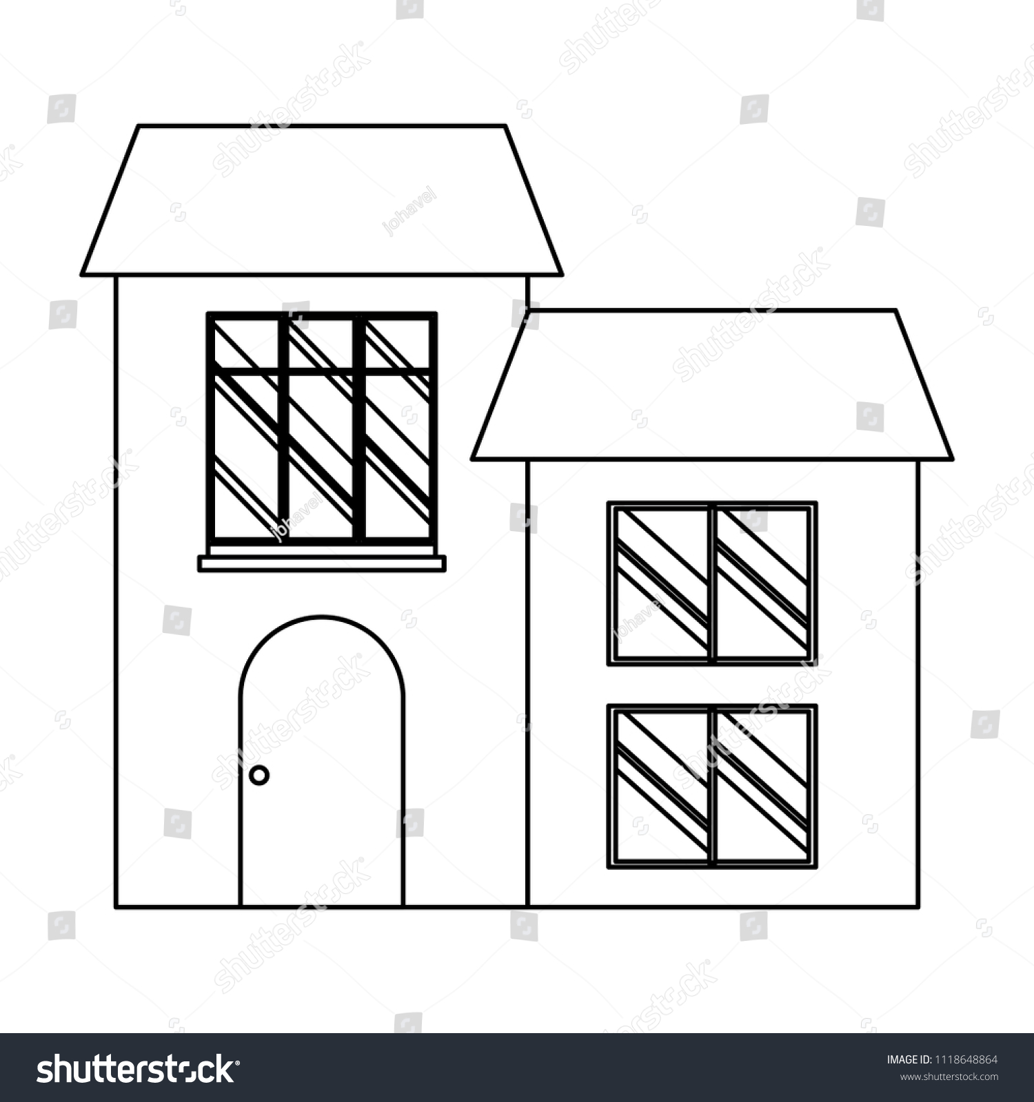 Traditional House Icon Stock Vector (Royalty Free) 1118648864 ...