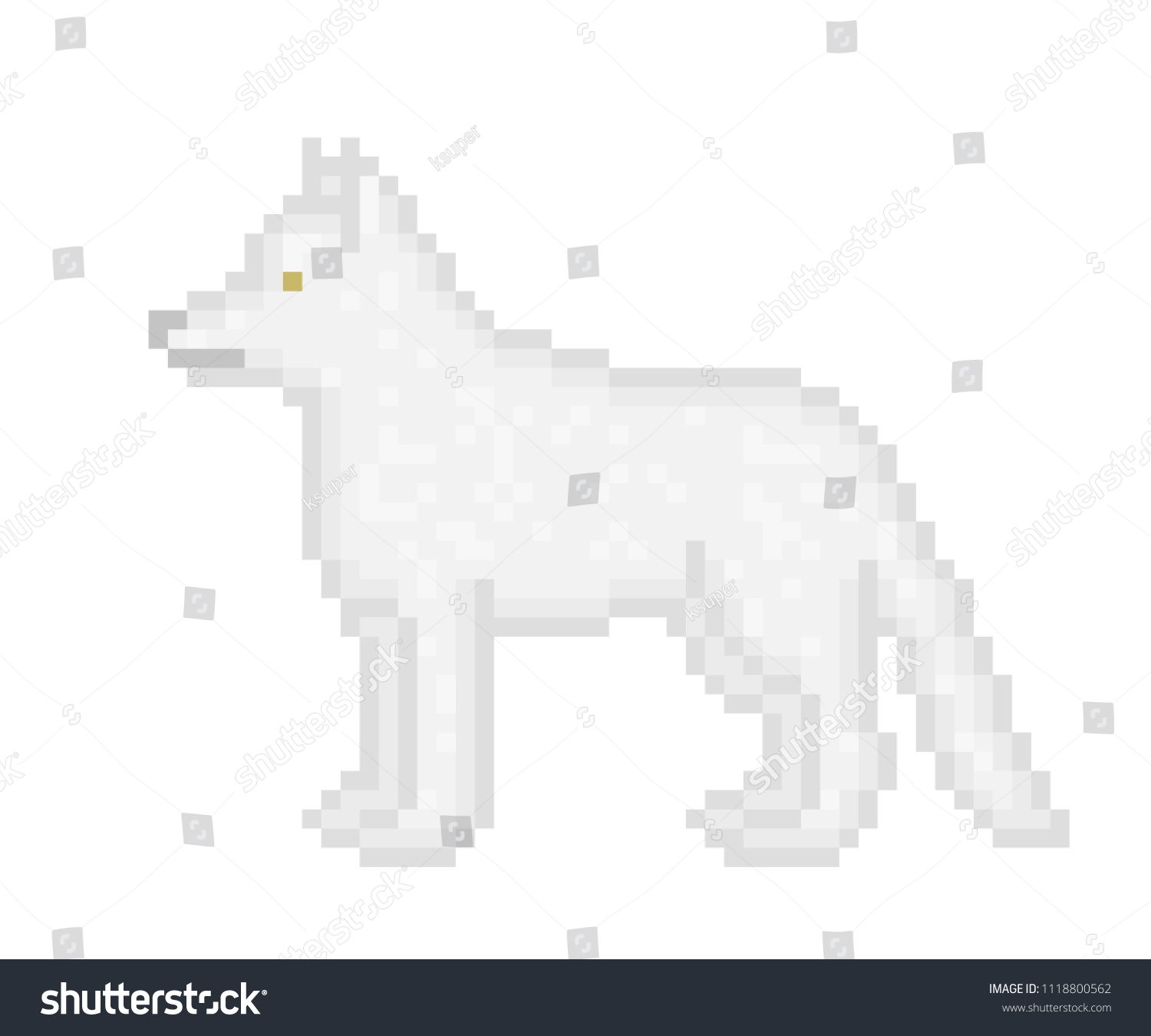 Пиксельные волки