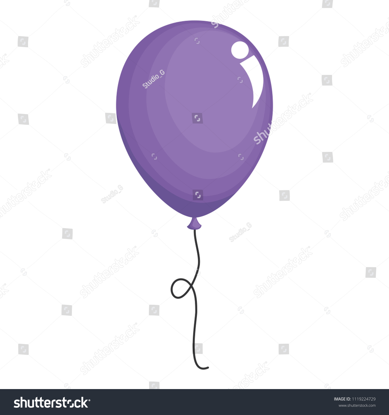 Balloon Helium Floating Icon Stock Vector Royalty Free 1119224729