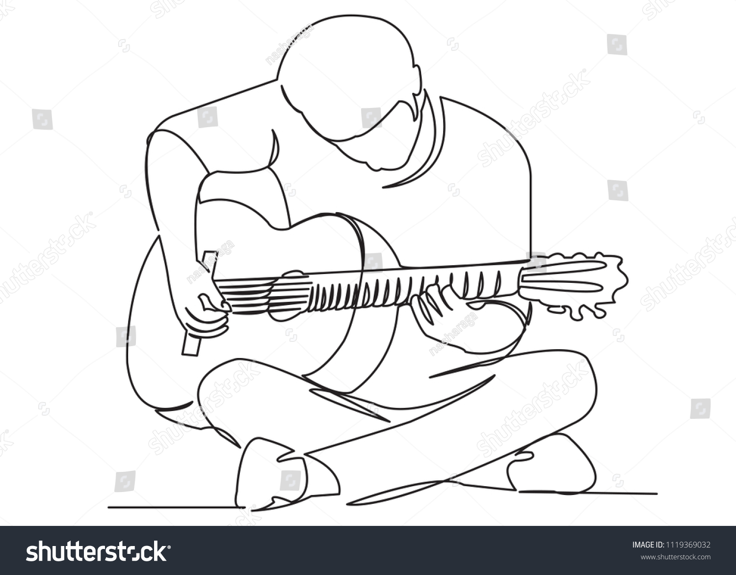 Гитарист раскраска для детей