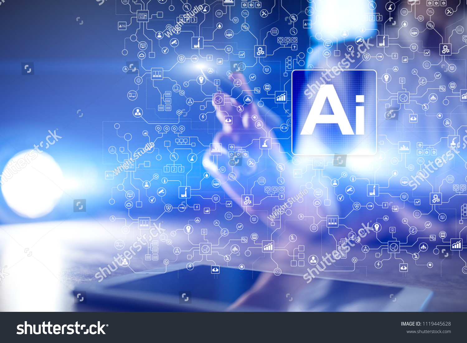 Ai Artificial Intelligence Machine Learning Neural Stock Photo ...