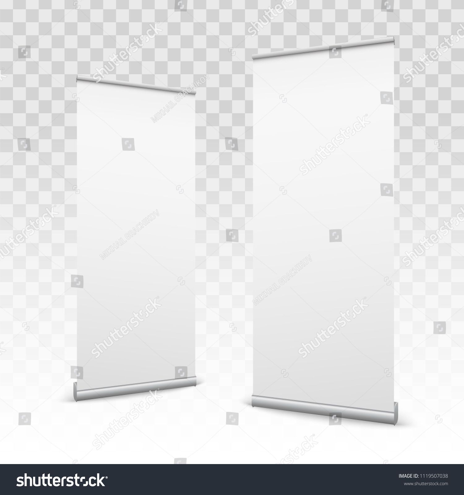 Creative Vector Illustration Empty Roll Banners Stock Vector (Royalty ...