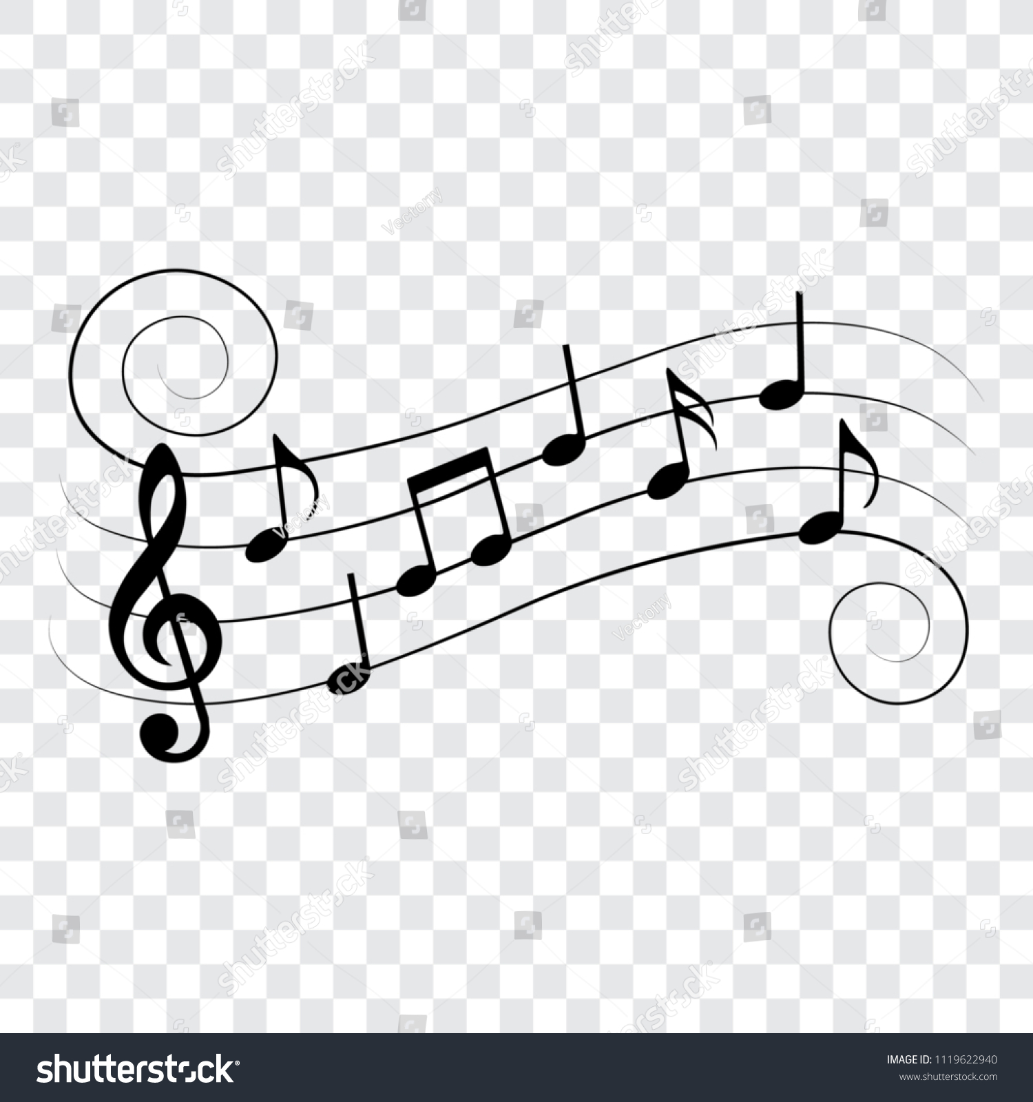 Musical Design Element Music Notes Vector Stock Vector (Royalty Free ...