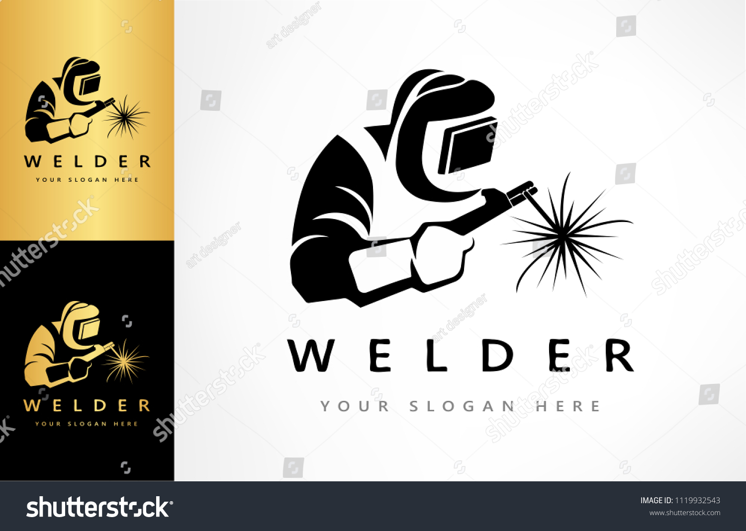 Welder Logo Vector Logo Design Stock Vector (Royalty Free) 1119932543 ...