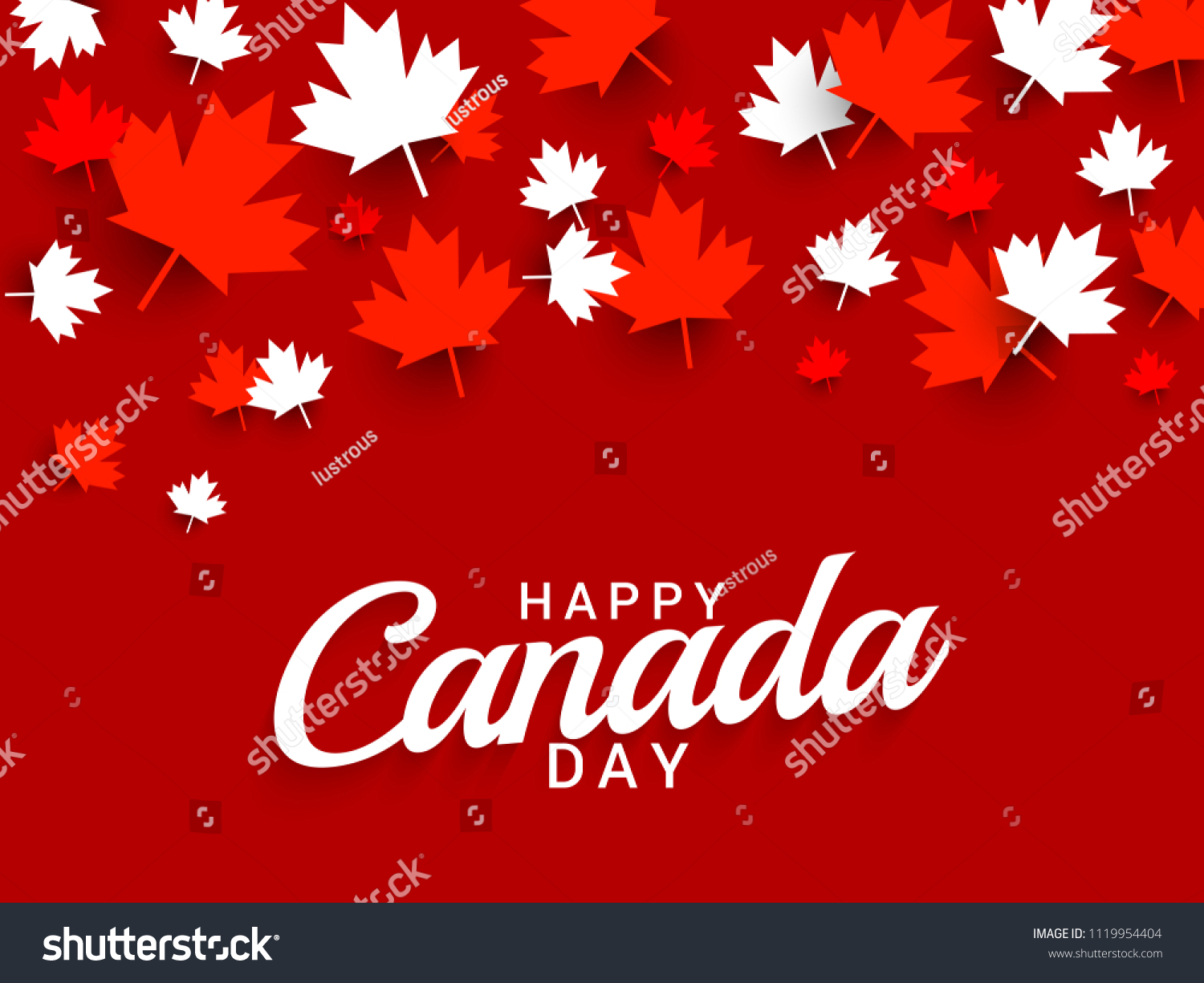 Illustration Happy Canada Day Card Background Stock Vector (Royalty ...