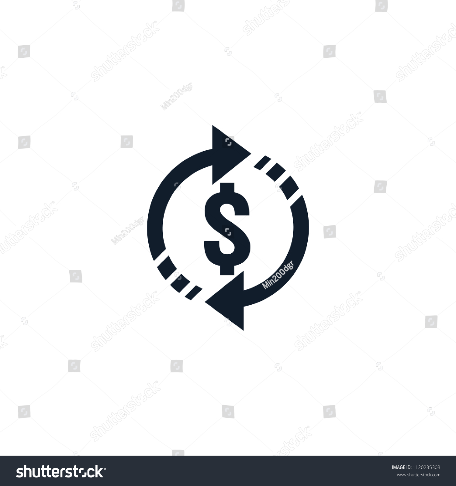 Money Transfer Icon Symbol Currency Exchange Stock Vector (Royalty Free ...