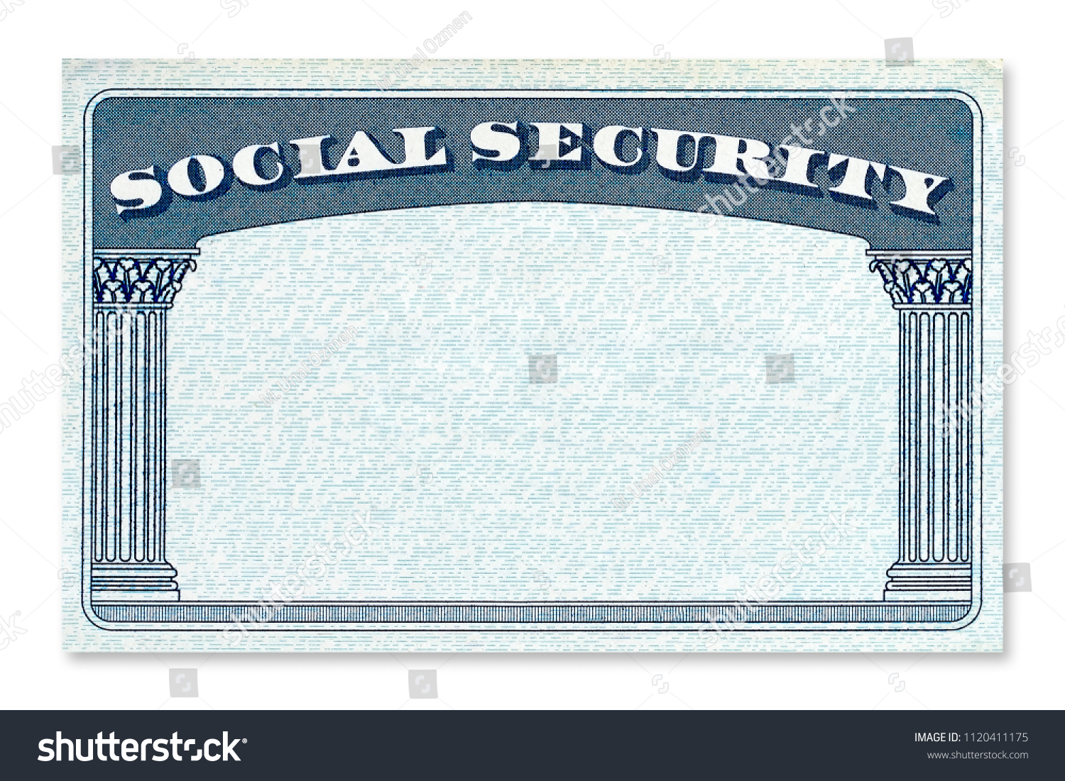 Blank Us Social Security Card Packaging Stock Illustration 1120411175 ...