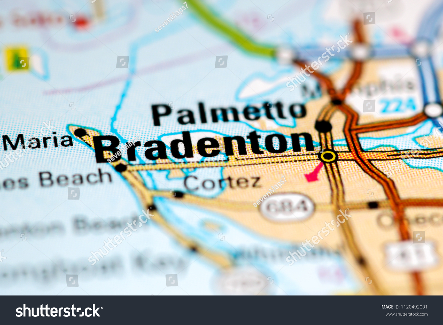 Bradenton Florida Usa On Map Stock Photo 1120492001 | Shutterstock