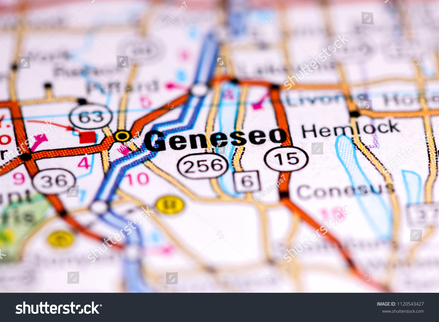 Geneseo New York Usa On Map Stock - Stock Photo Geneseo New York Usa On A Map 1120543427