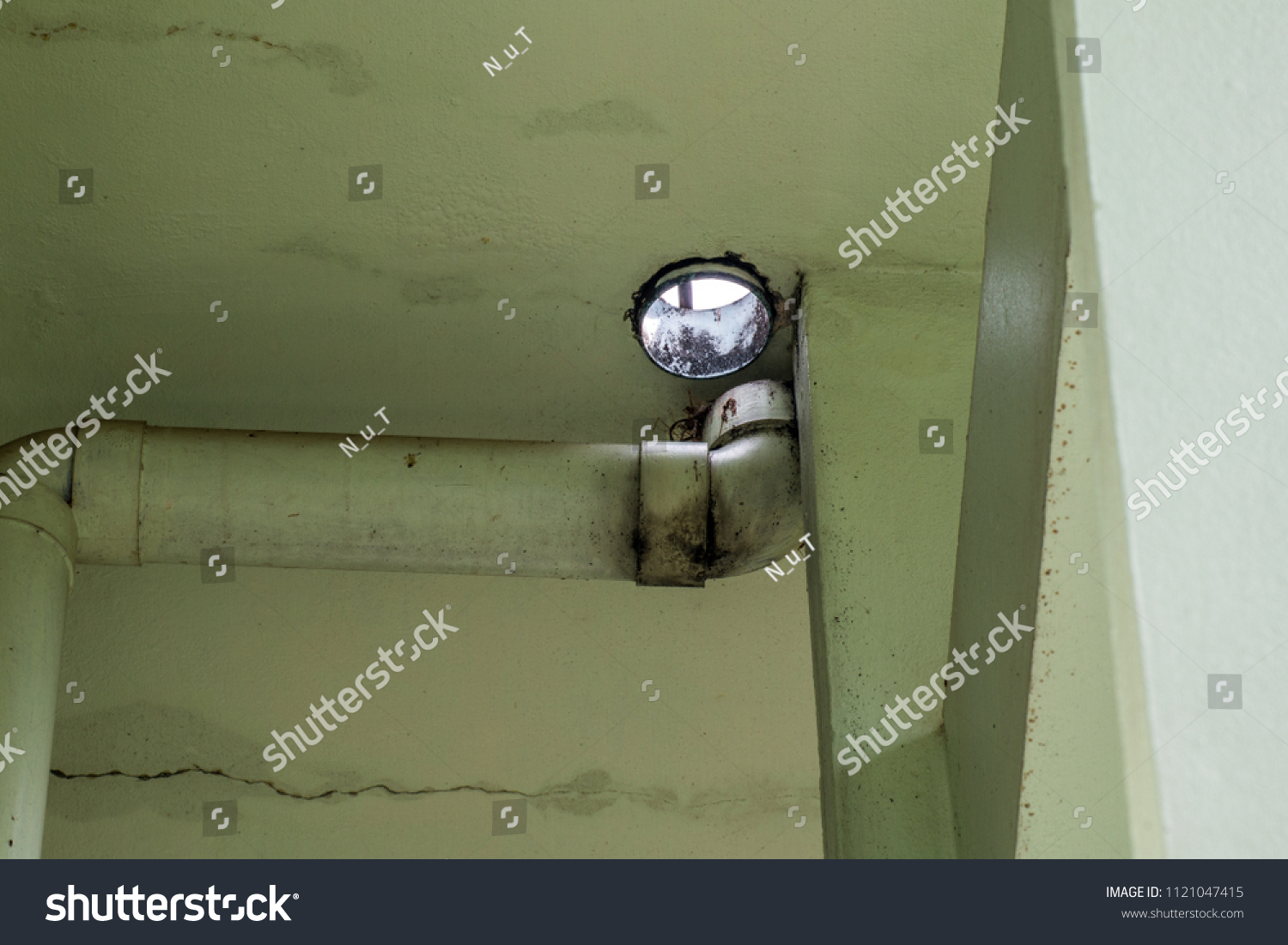 Gutter Sewerage Residential Drainage Using Pvc Stock Photo 1121047415 ...