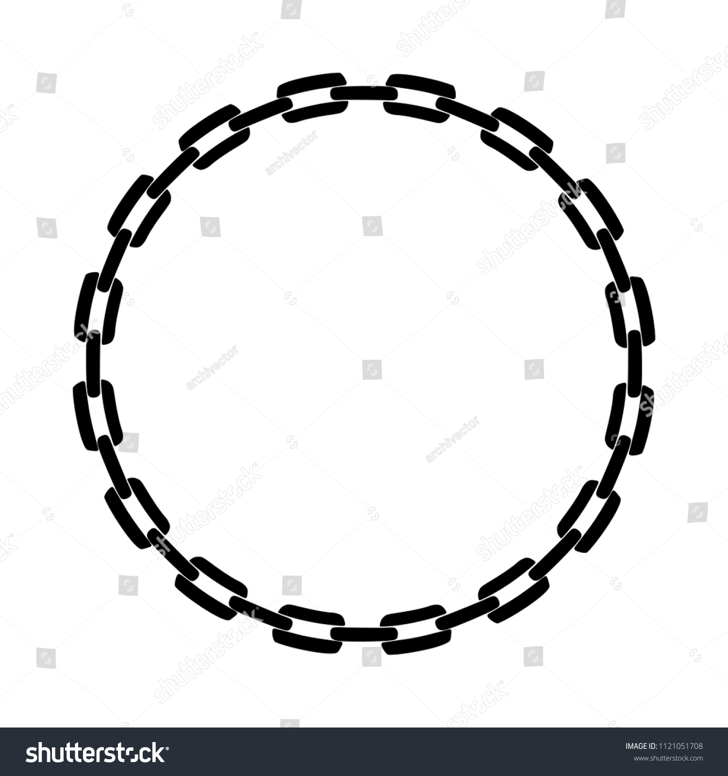 Chain Circle Form Graphic Icon Frame Stock Vector (Royalty Free ...