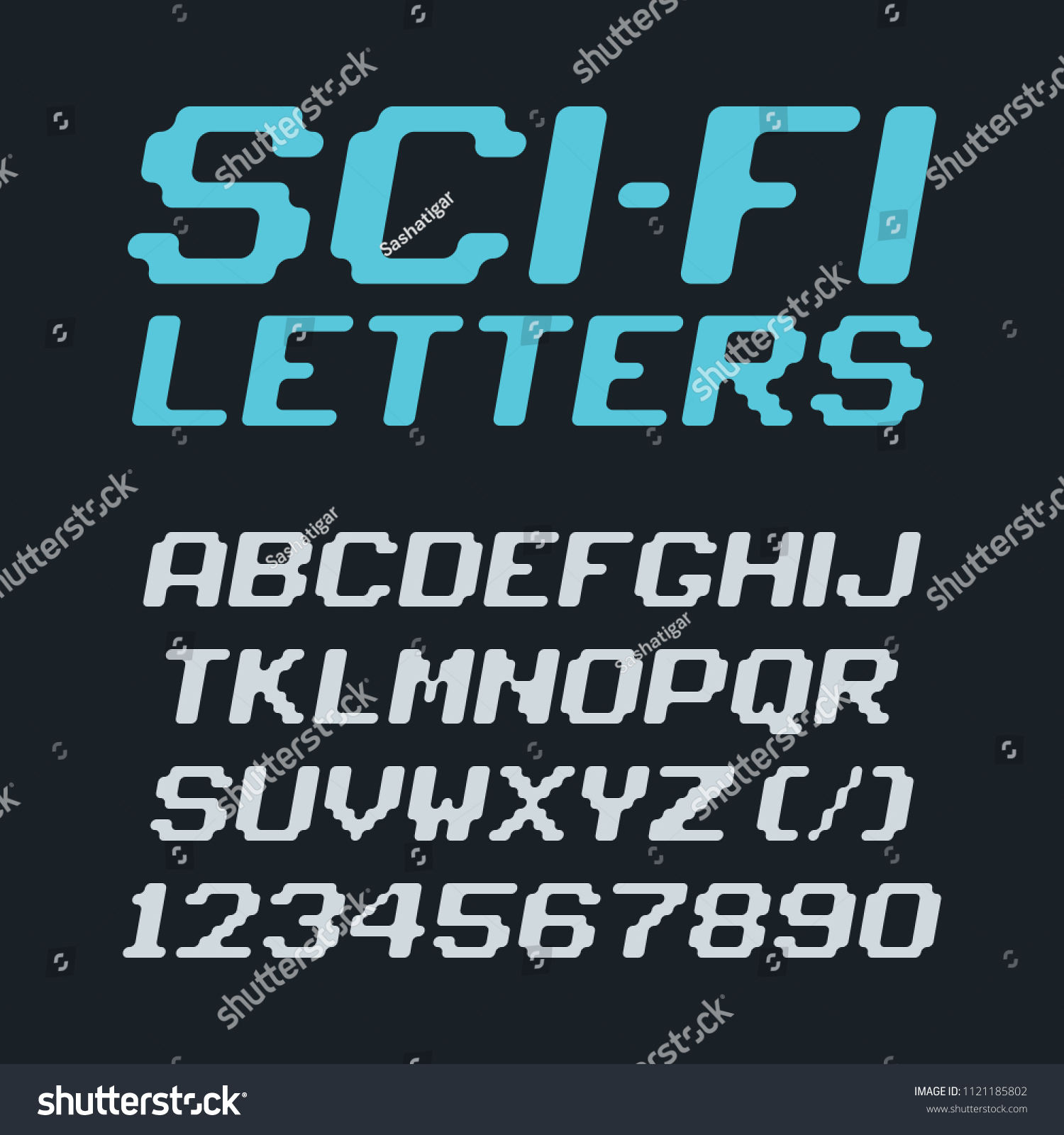 futuristic fonts alphabet