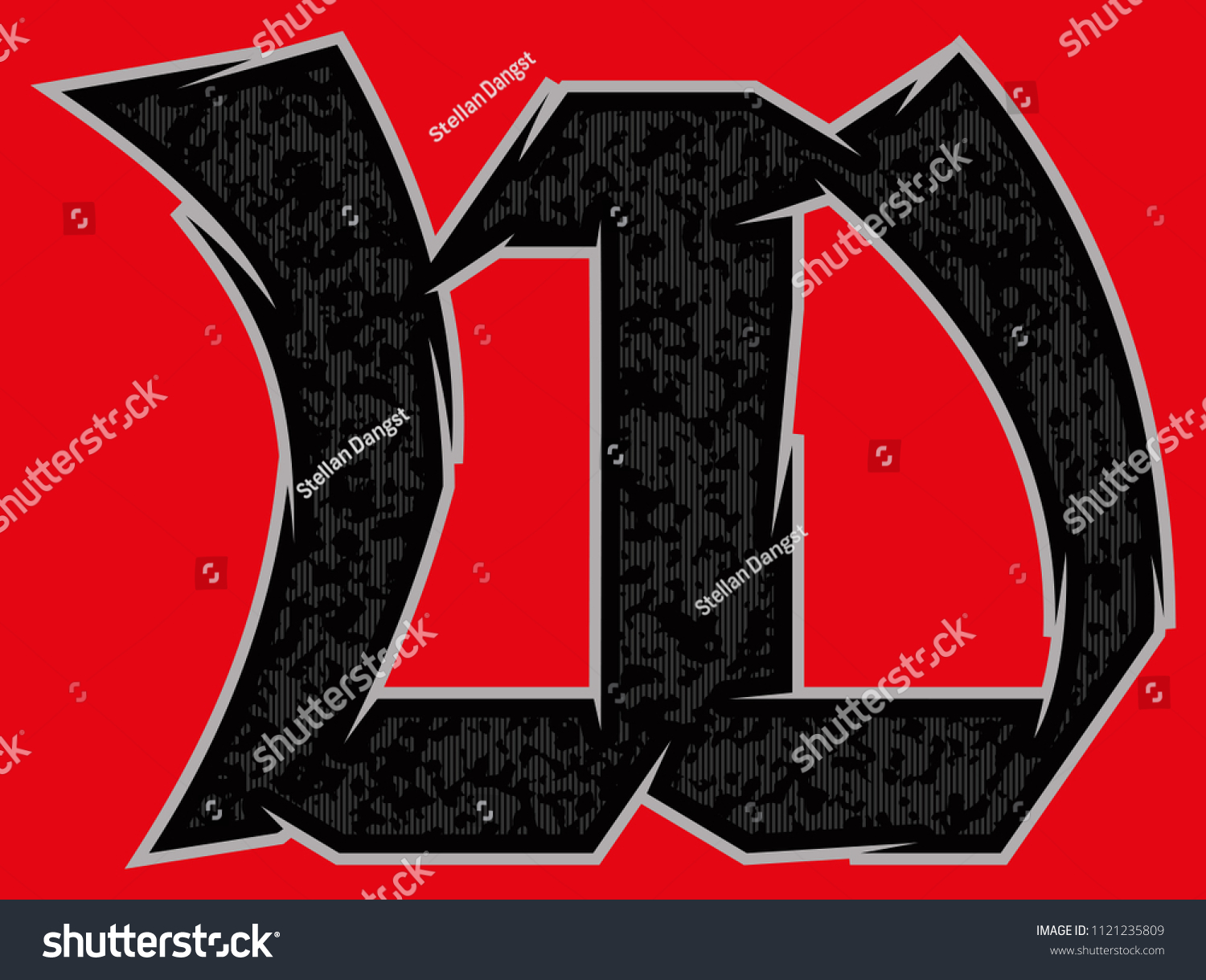 Ragged Gothic Vector Font Stock Vector (Royalty Free) 1121235809 ...