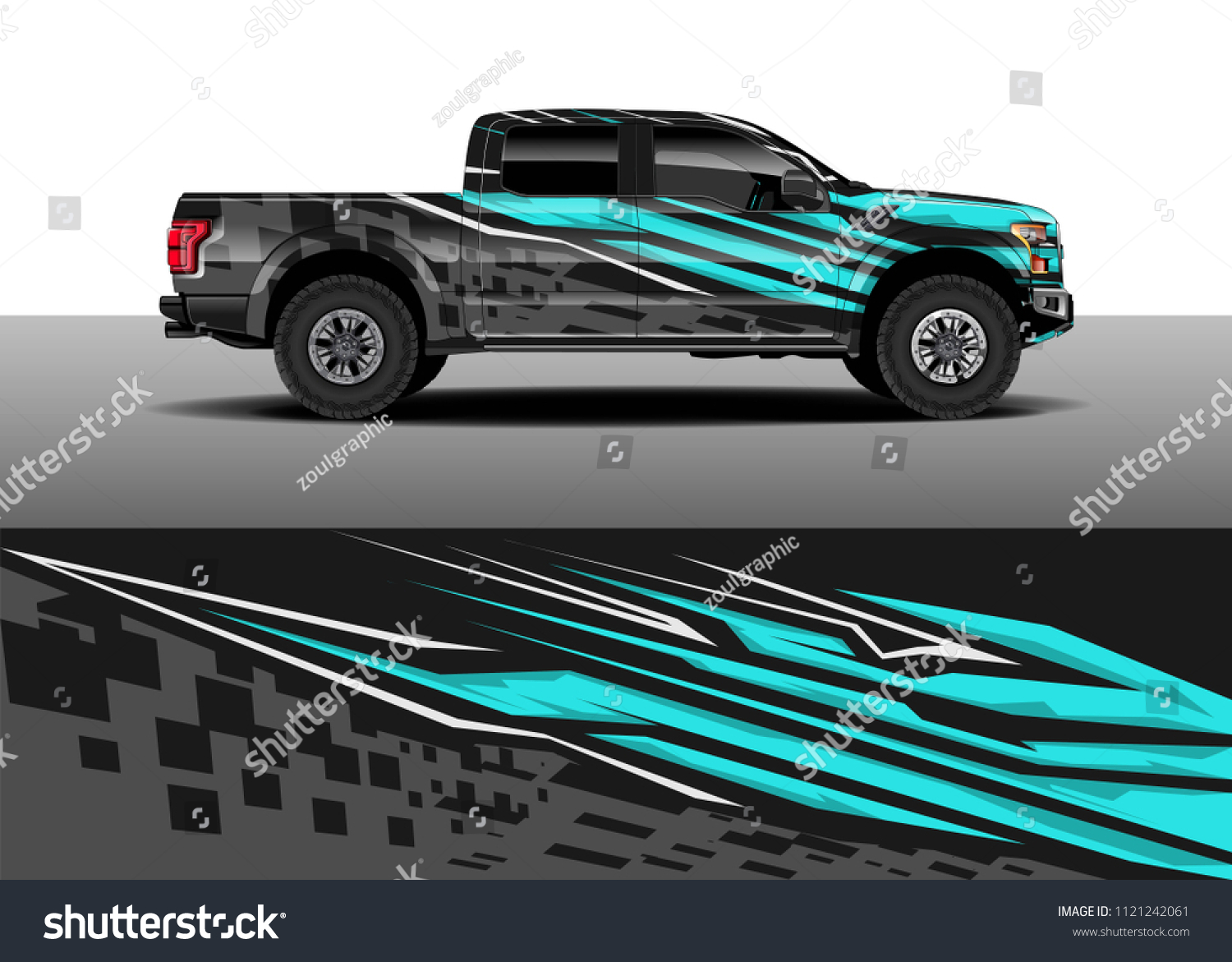 Truck Car Graphic Background Wrap Vinyl Stock Vector (Royalty Free ...