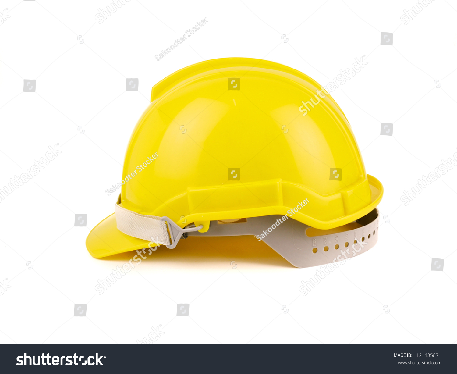 Plastic Yellow Safety Helmet Construction Hard Stock Photo 1121485871 