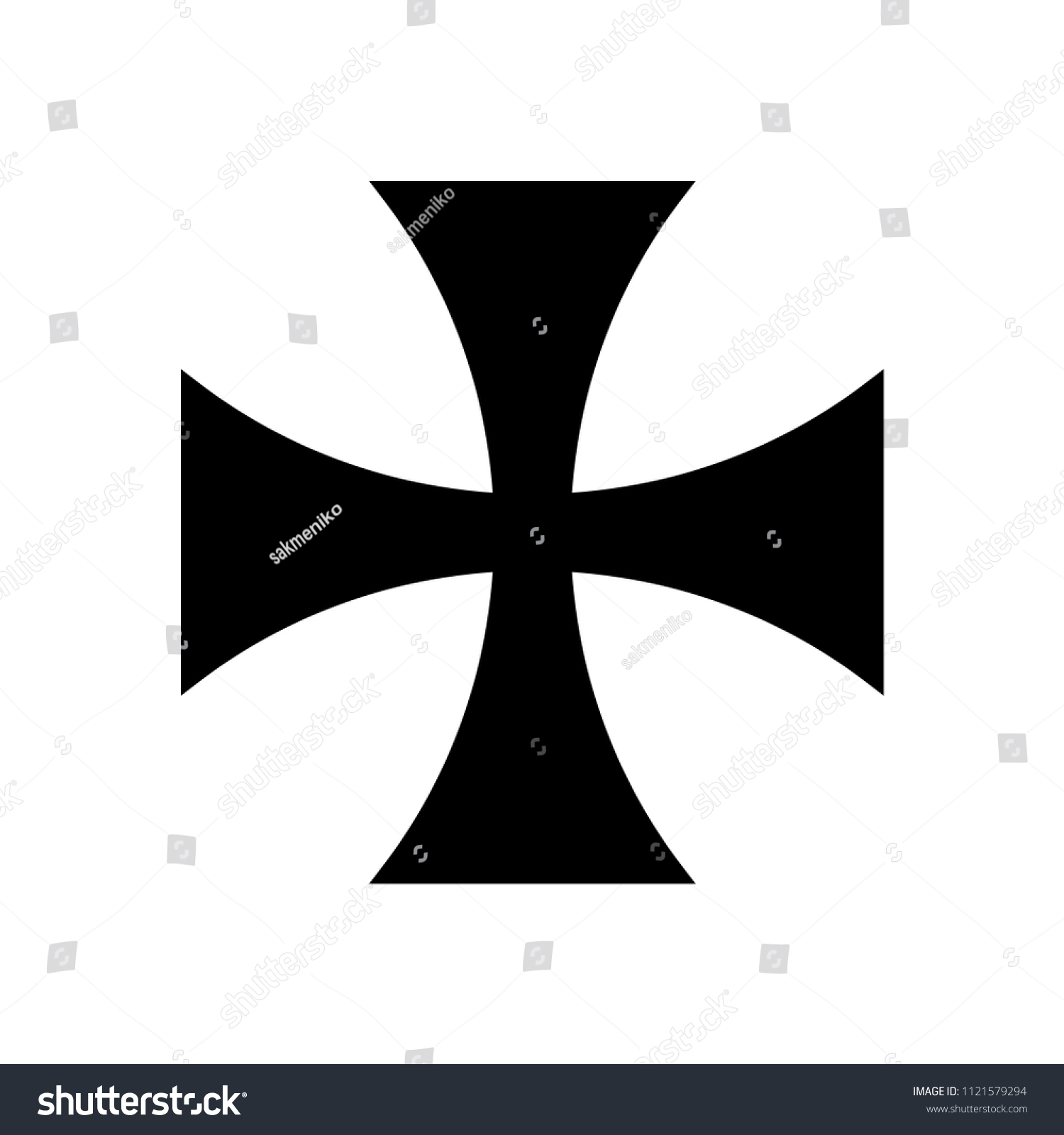 Iron Cross Icon Vector Stock Vector (Royalty Free) 1121579294 ...