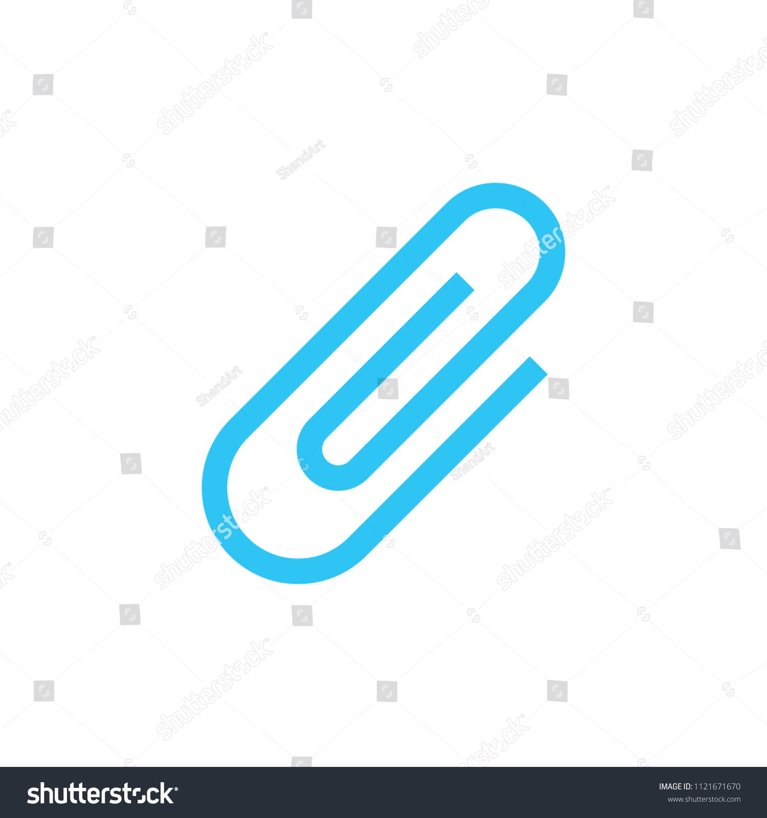 Paper Clip Attachment Icon Attached File Stock Vector (Royalty Free ...