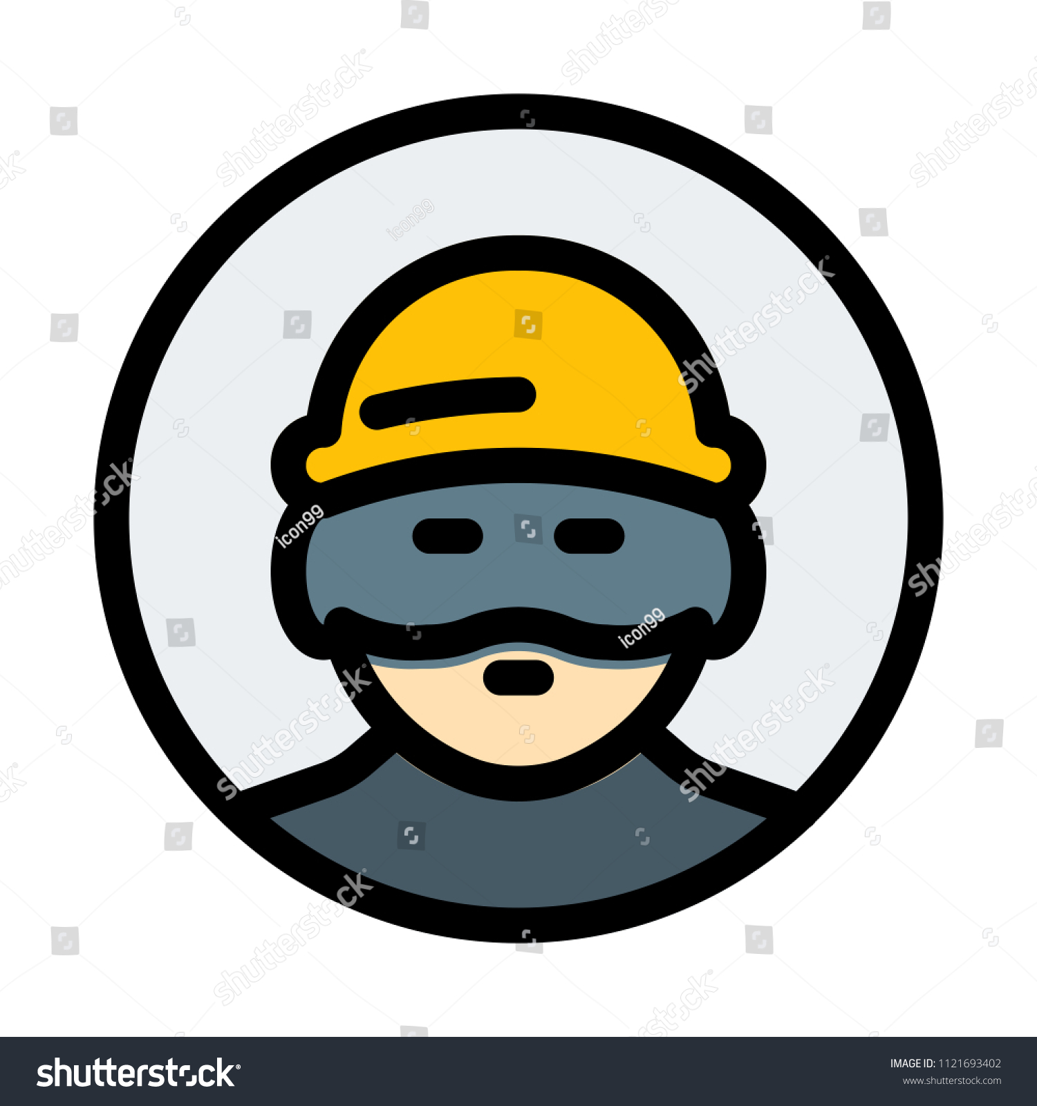 Criminal Covering Eyes Stock Vector (Royalty Free) 1121693402 ...