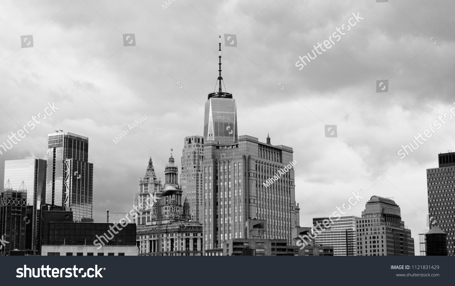 World Trade Center Black White Stock Photo 1121831429 | Shutterstock