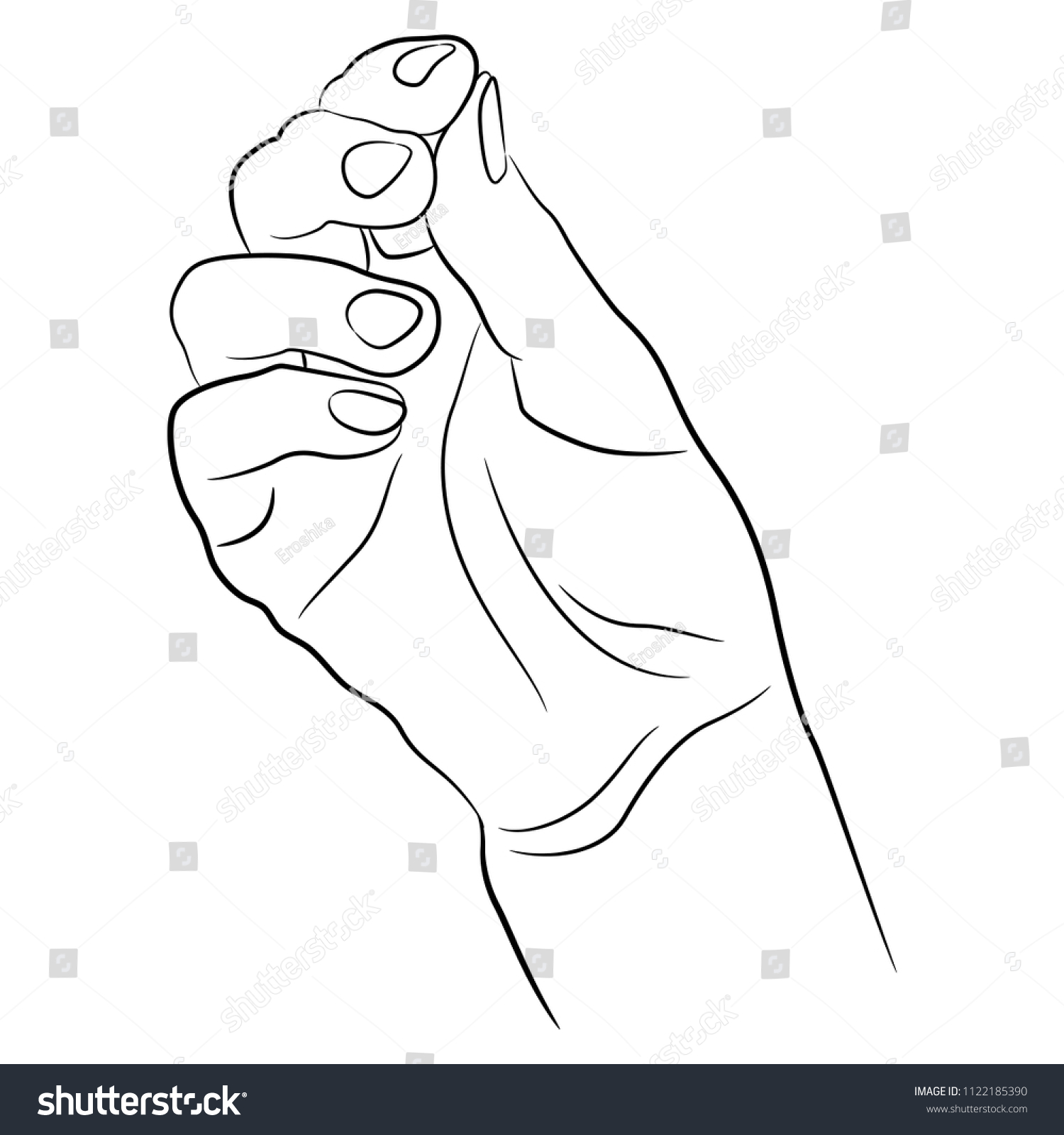 Isolated Vector Illustration Elegant Female Hand Stock Vector (Royalty ...