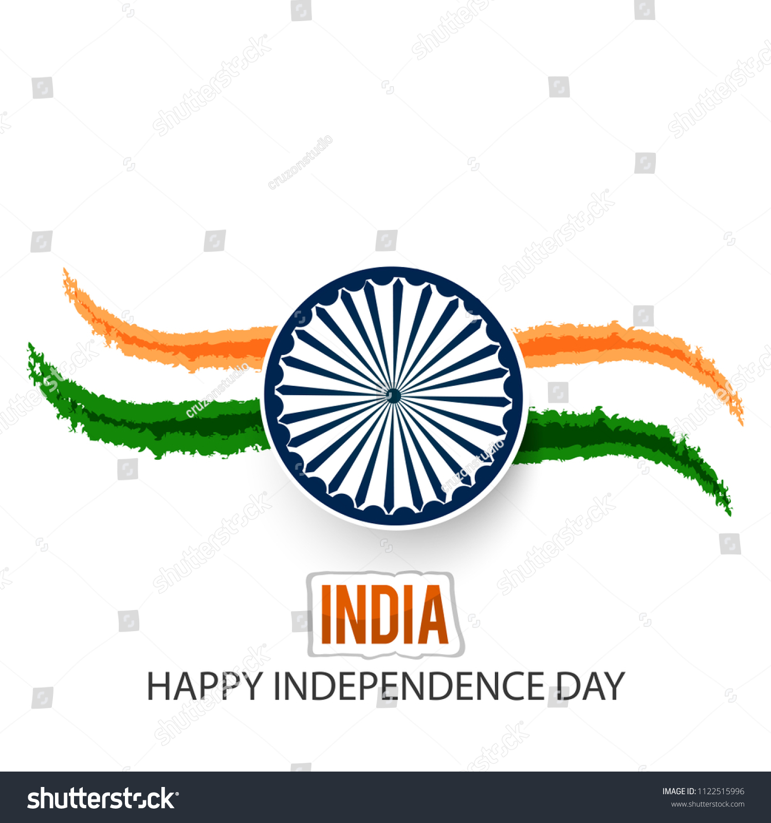 Happy Independence Day India Vector Illustration Stock Vector (Royalty ...