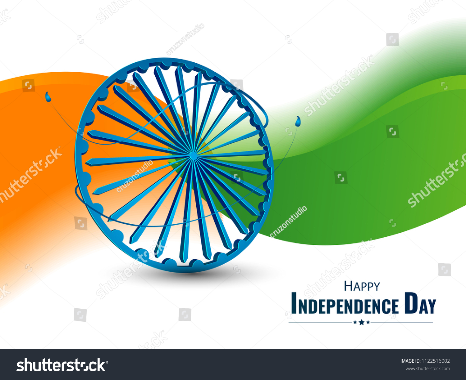 Happy Independence Day India Vector Illustration Stock Vector (Royalty ...