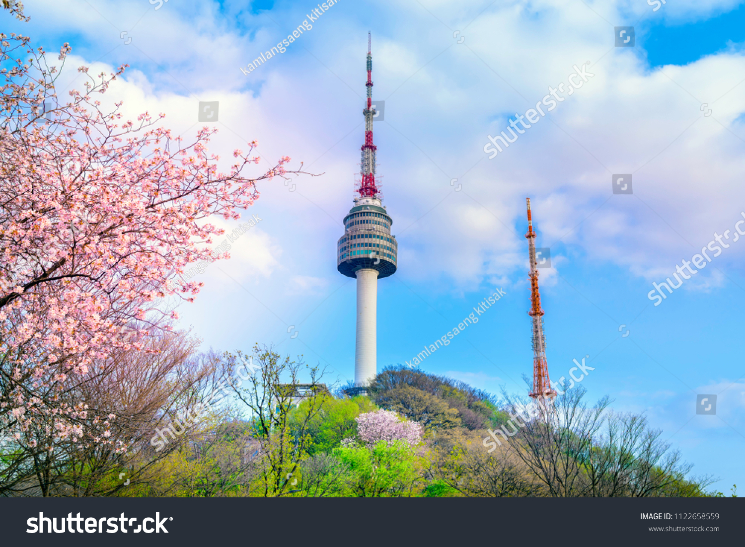 Seoul South Korea Namsan Tower Famous Stock Photo 1122658559 | Shutterstock