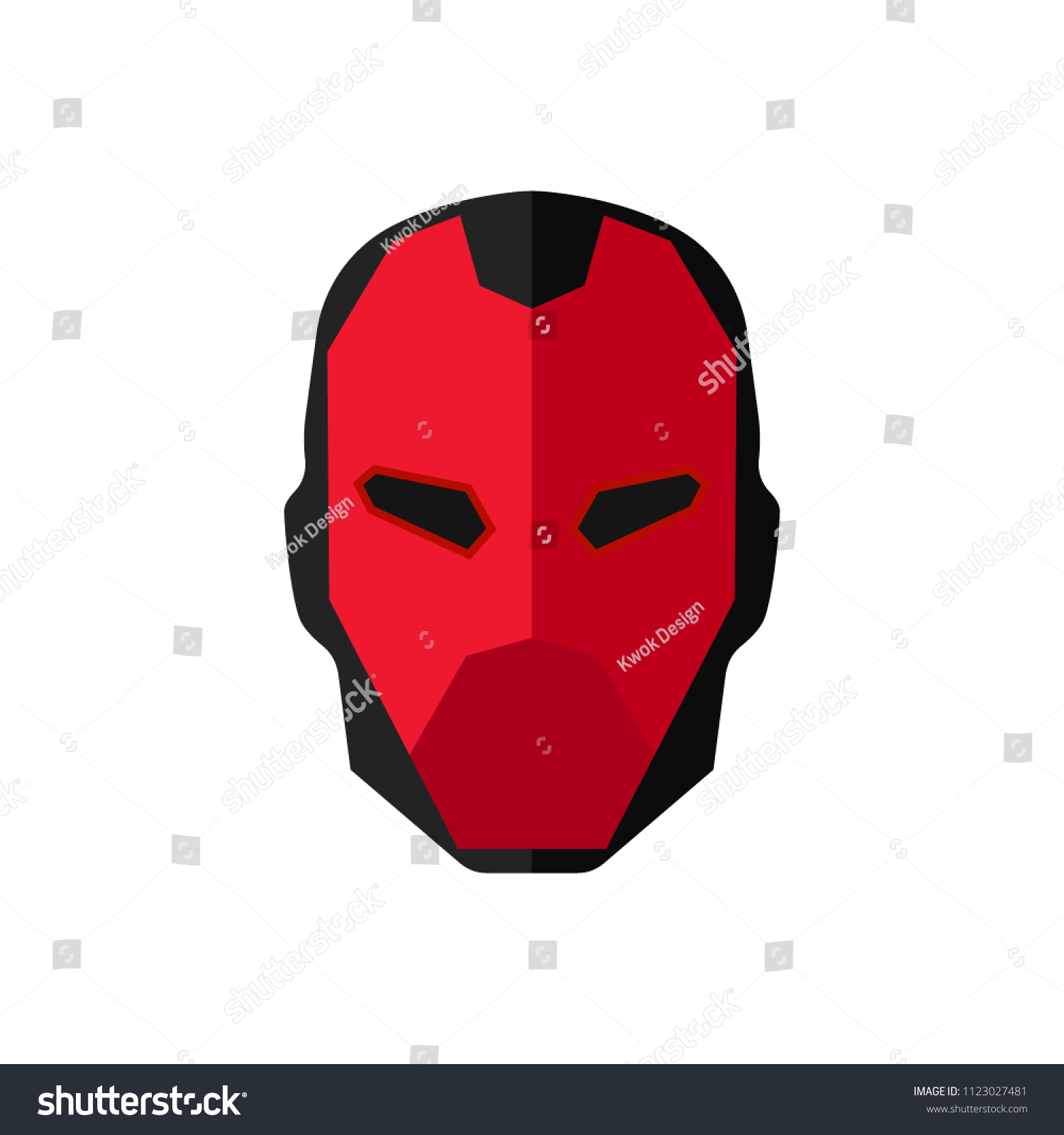 Mask Super Hero Face Character Flat Stock Vector (Royalty Free ...