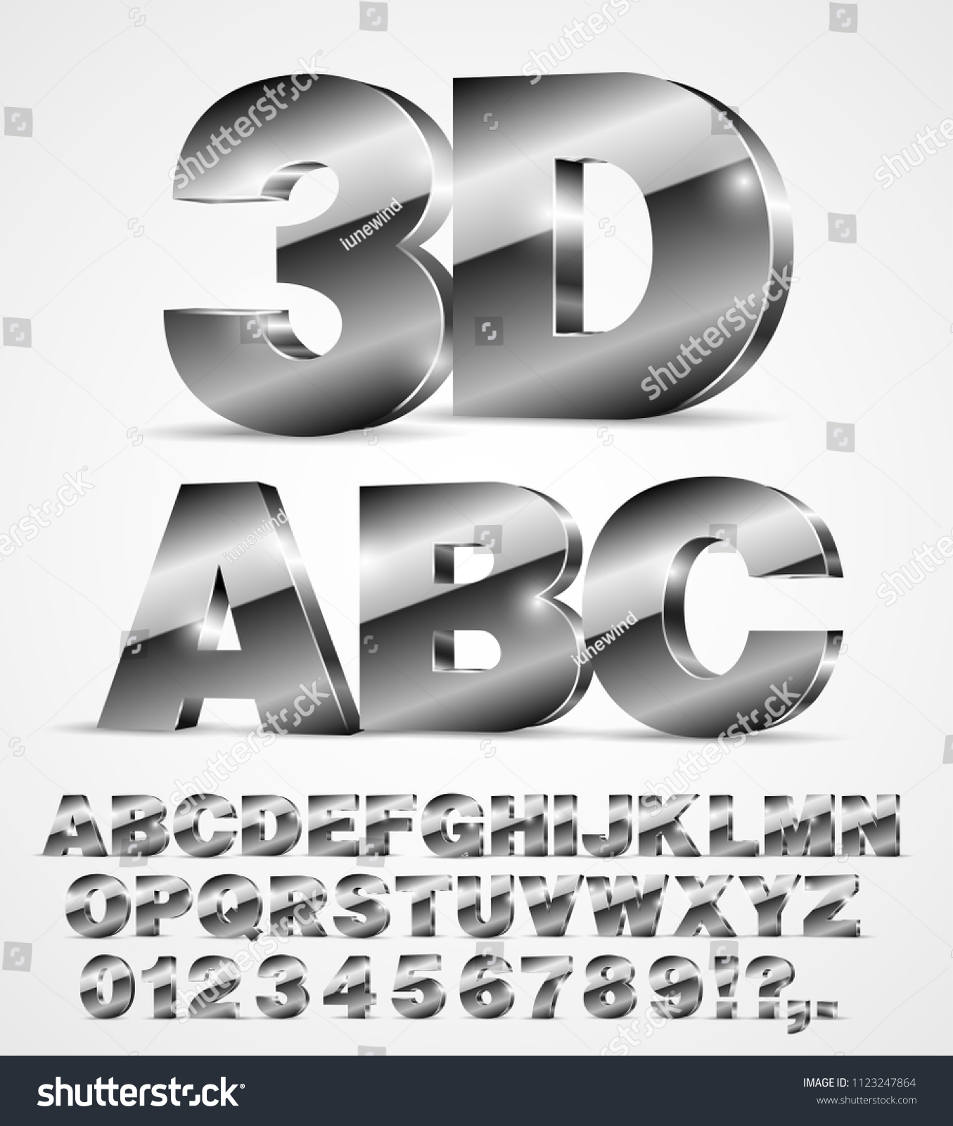 3d Isometry Alphabet Vector Black Font Stock Vector Royalty Free