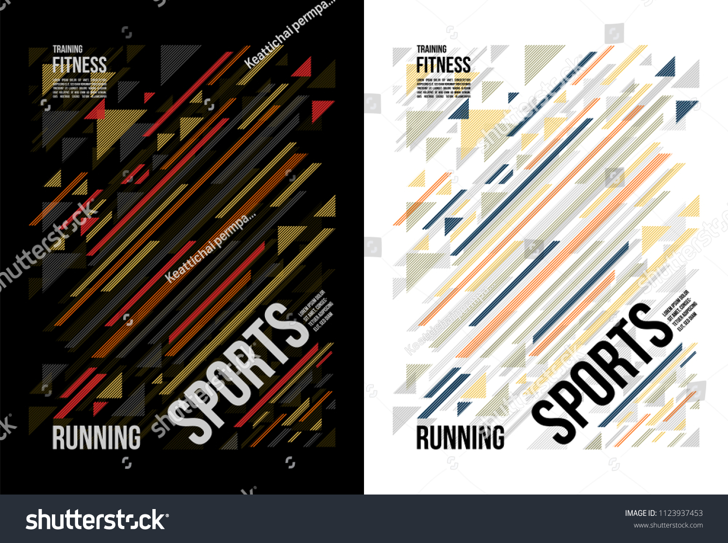 Tshirt Design Sports Running Fitness Wear Stock Vector (Royalty Free ...