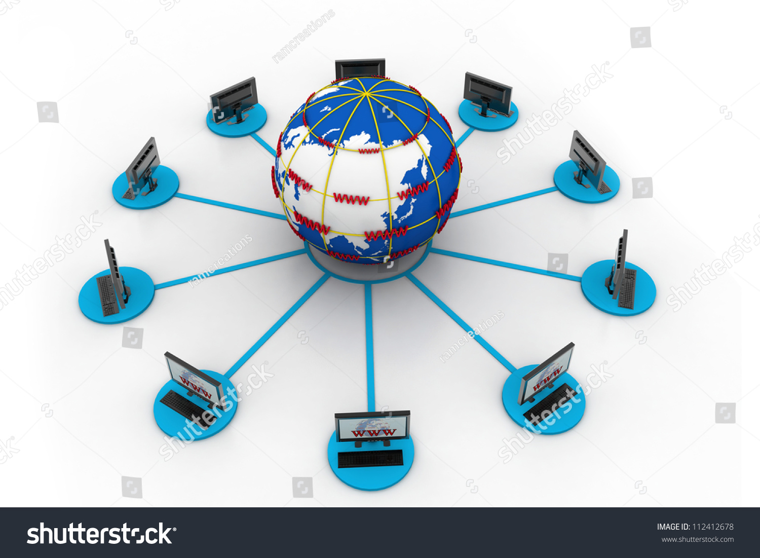 Global Computer Network Stock Illustration 112412678 | Shutterstock