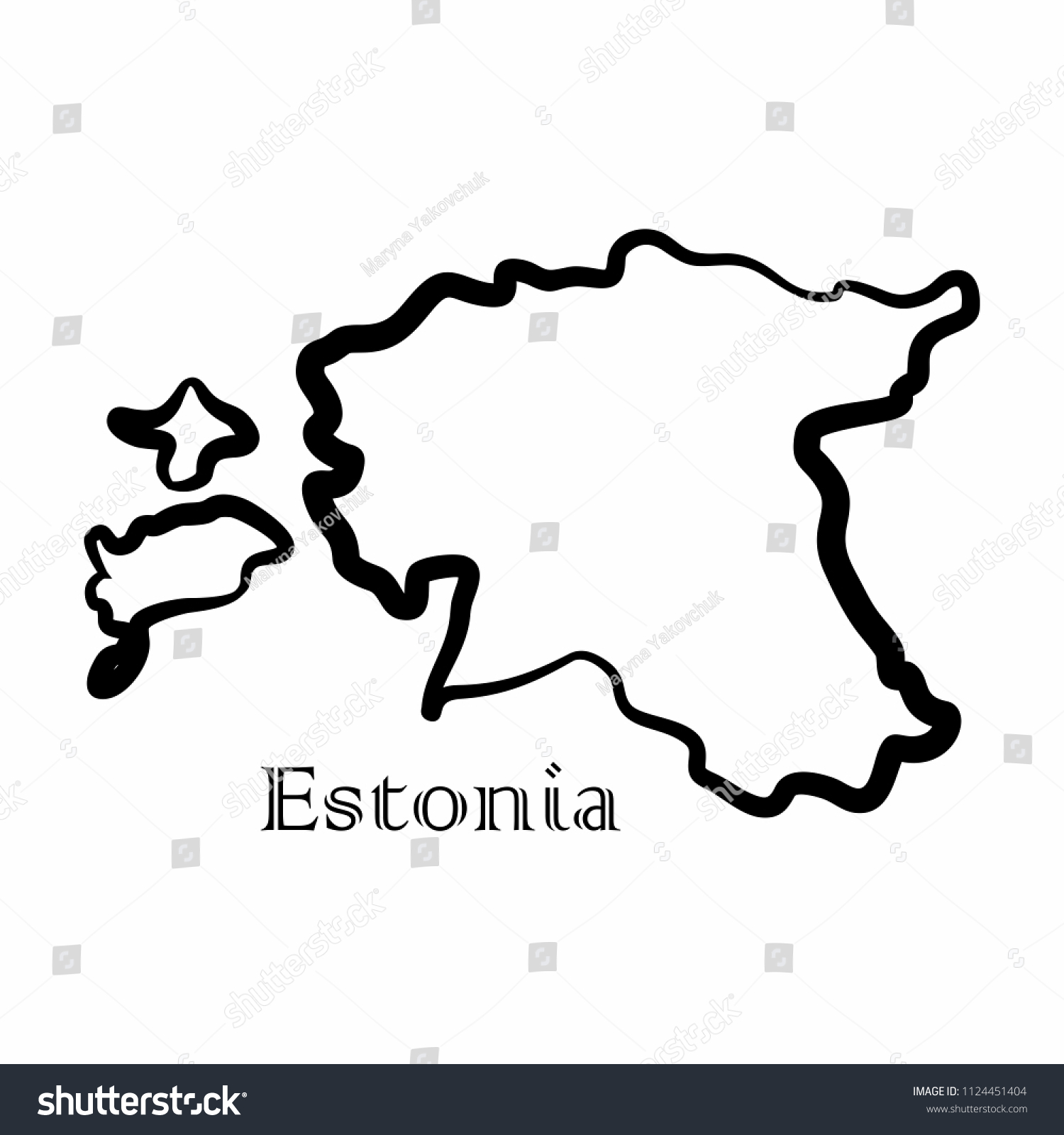 Illustration Map Estonia Abstract Style Stock Vector Royalty Free   Stock Vector  Illustration Map Of The Estonia In Abstract Style 1124451404 