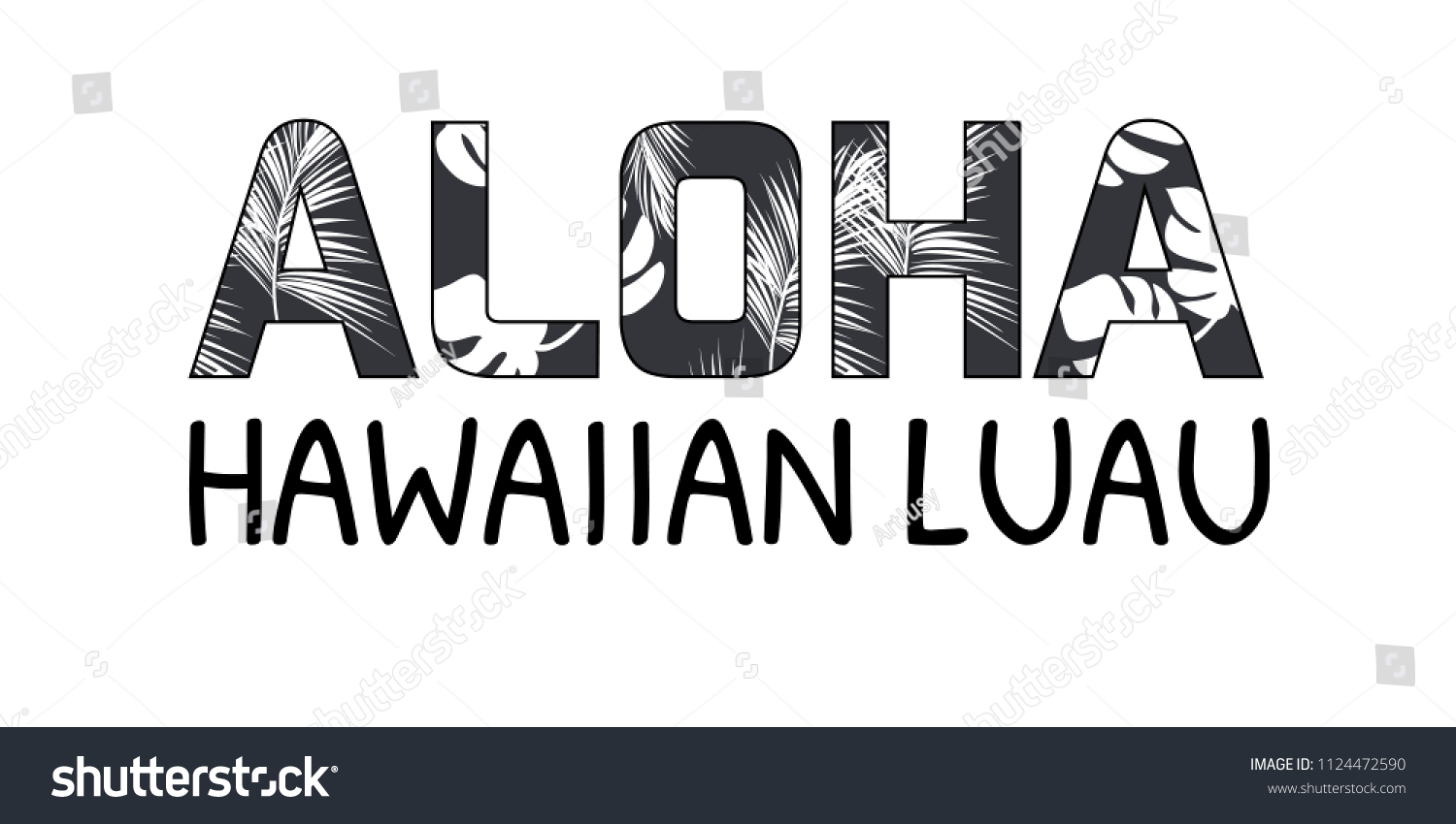 Aloha Hawaii Lettering Aloha Tshirt Design Stock Vector (Royalty Free ...