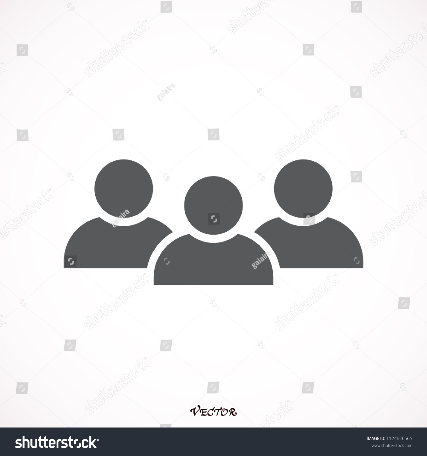 Illustration Crowd People Icon Silhouettes Vector Stock Vector (Royalty ...