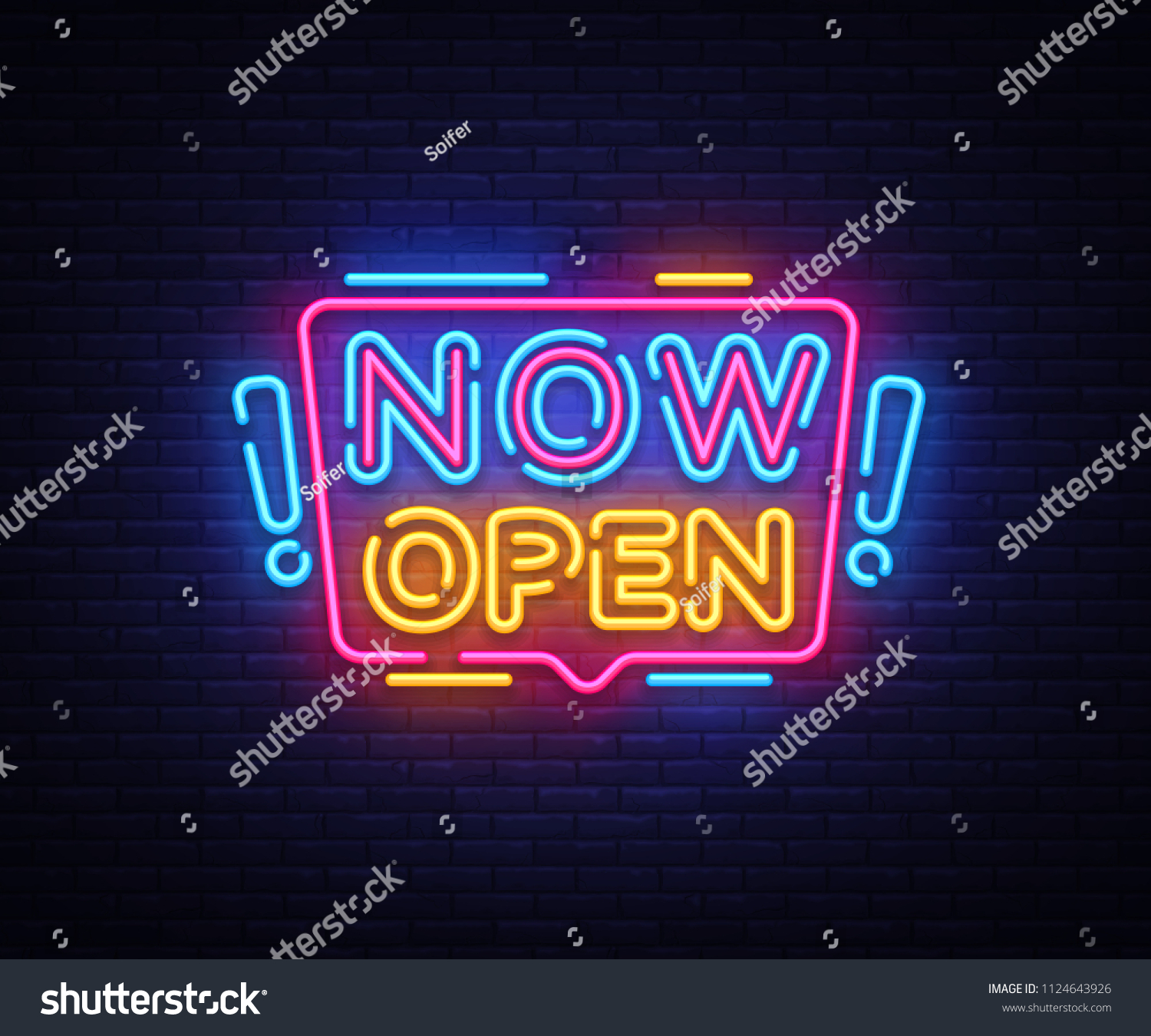 Now Open Neon Signs Now Open Stock Illustration 1124643926 | Shutterstock