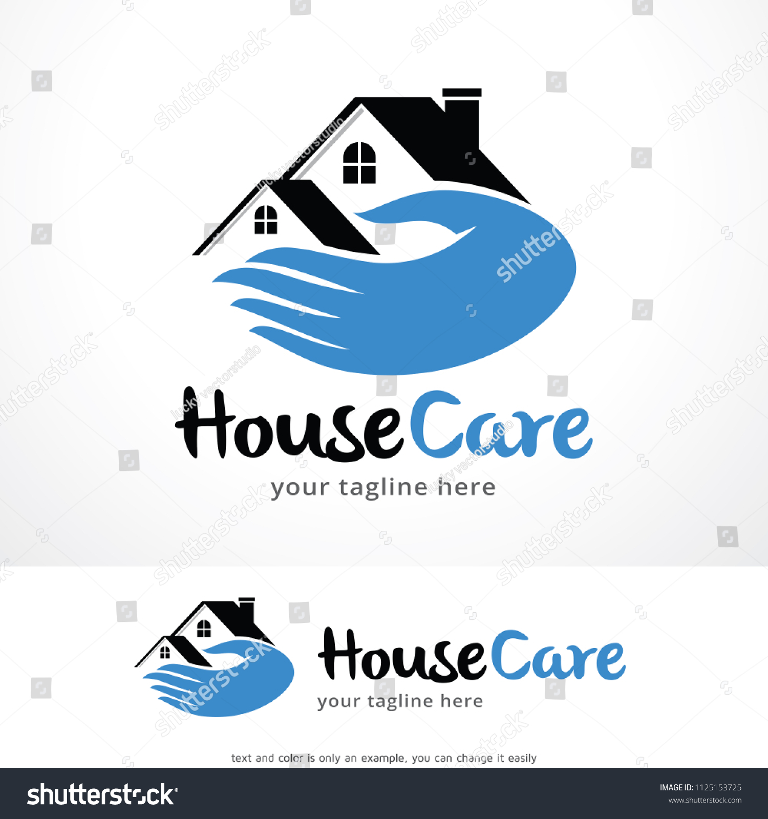 House Care Logo Template Design Creative Stock Vector (Royalty Free ...