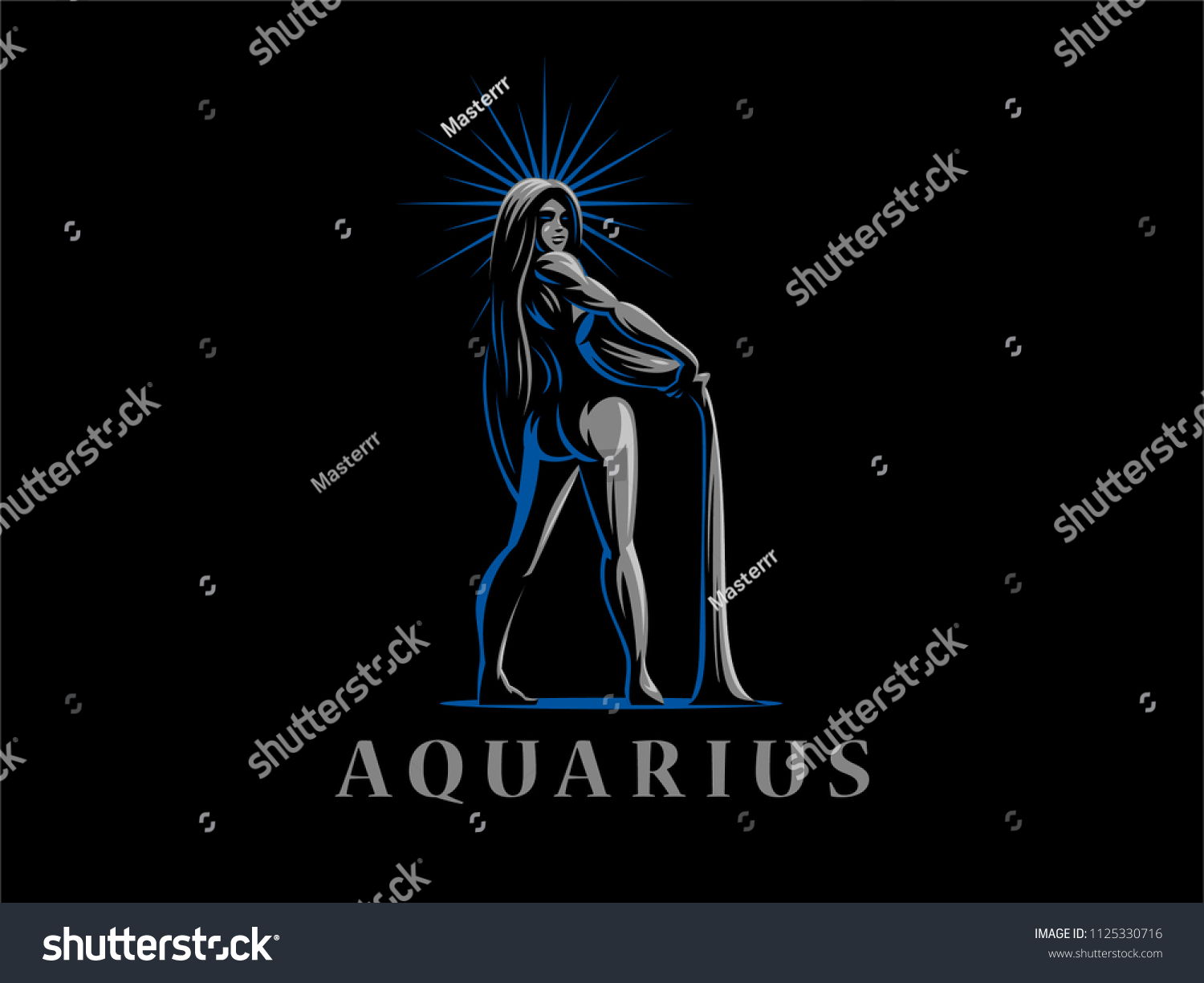 Sign Zodiac Aquarius Vector Illustration Stock Vector (Royalty Free ...