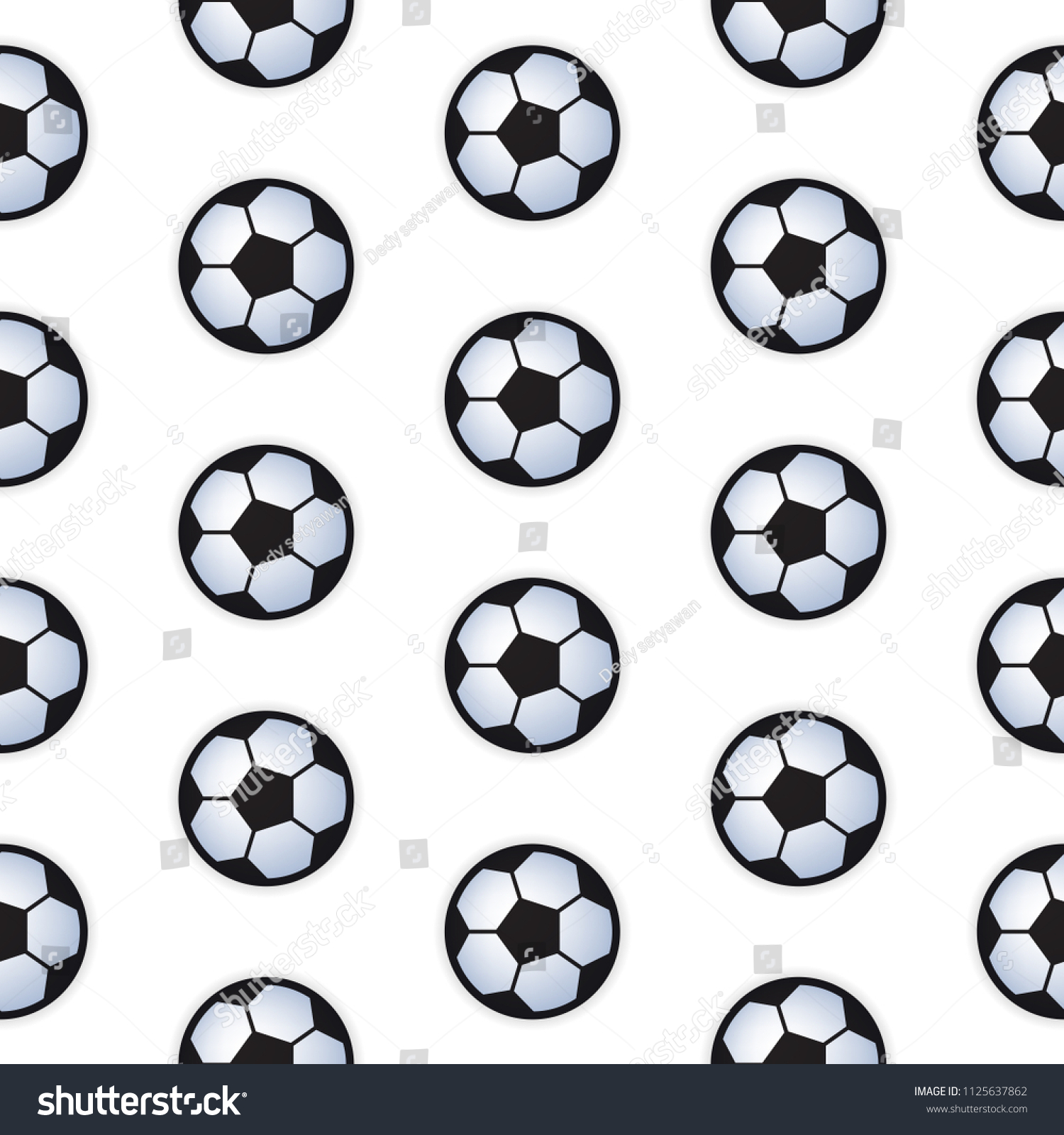 Soccer Seamless Pattern Stock Vector (Royalty Free) 1125637862 ...