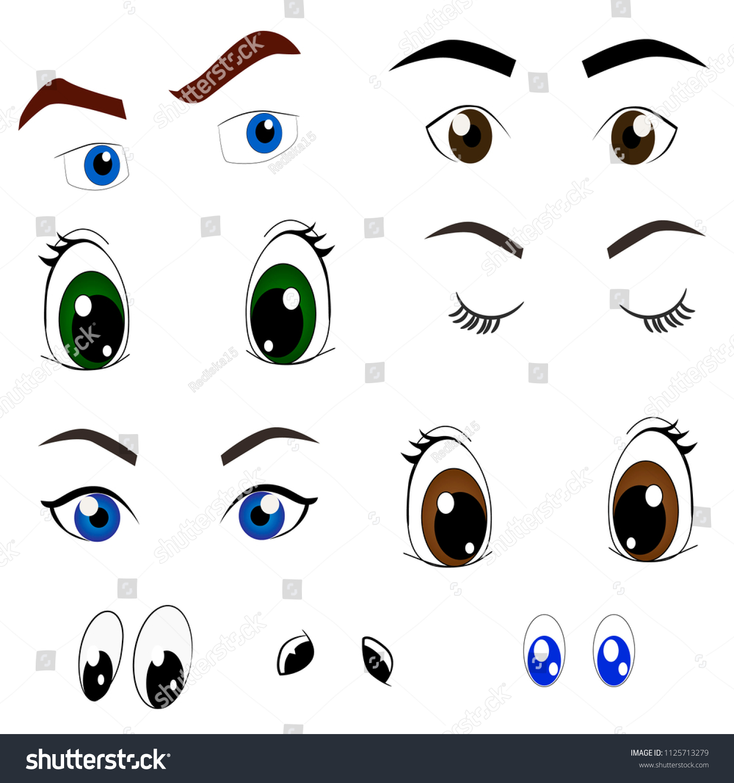 Vector Illustration Eye Stock Vector (Royalty Free) 1125713279 ...