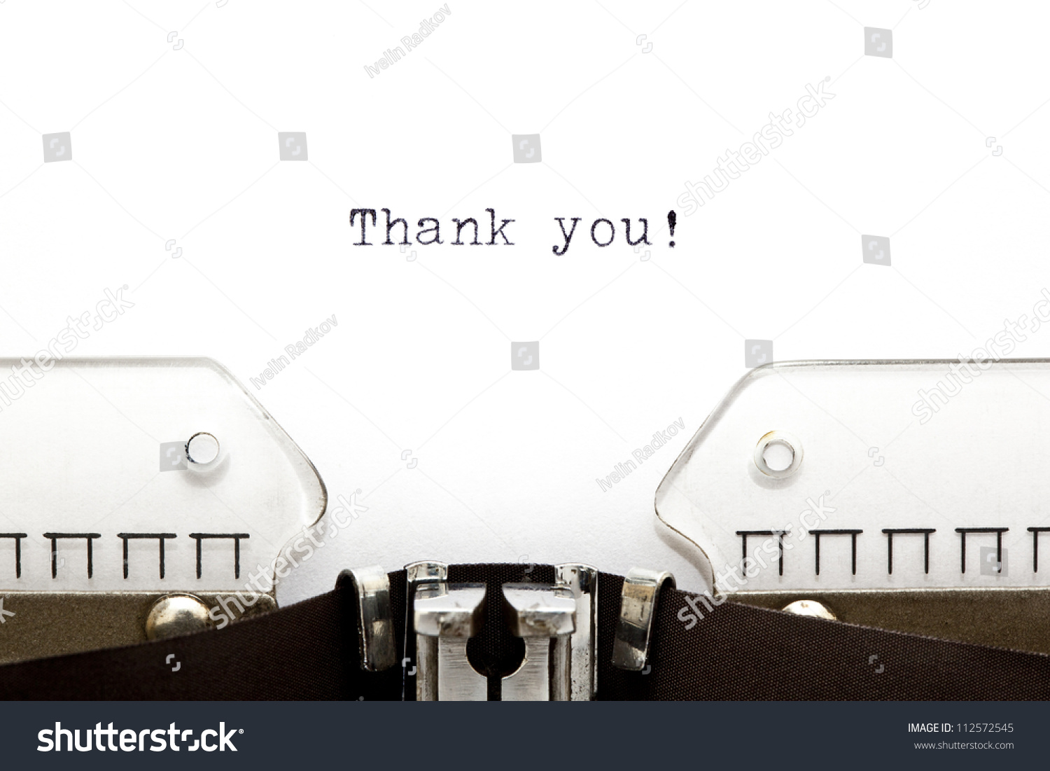 Thank You Printed On Old Typewriter Stock Photo 112572545 | Shutterstock