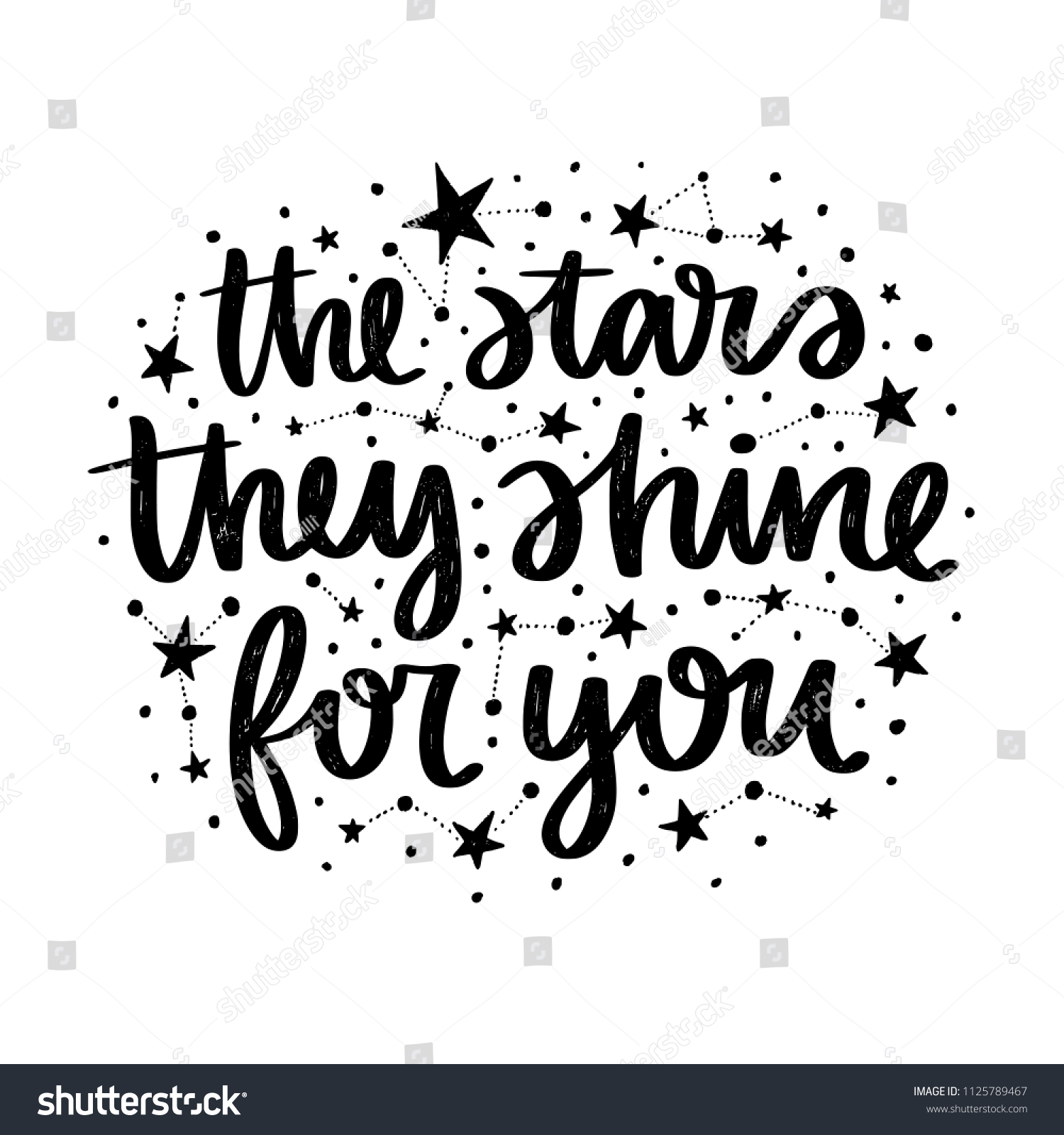 Vector Poster Phrase Stars Typography Card Stock Vector (Royalty Free ...