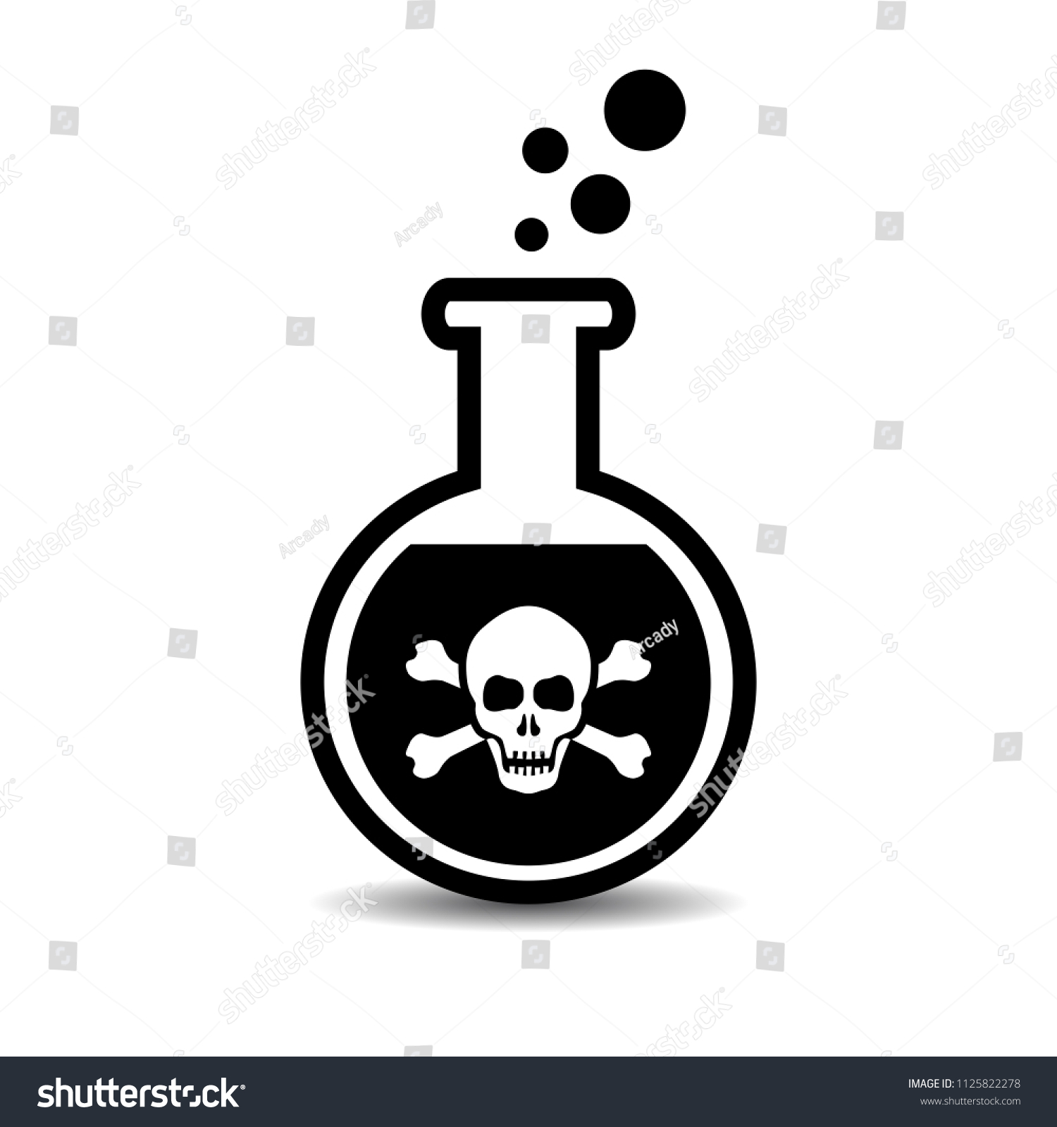 Poison Bottle Vector Icon Isolated On Stock Vector (Royalty Free ...