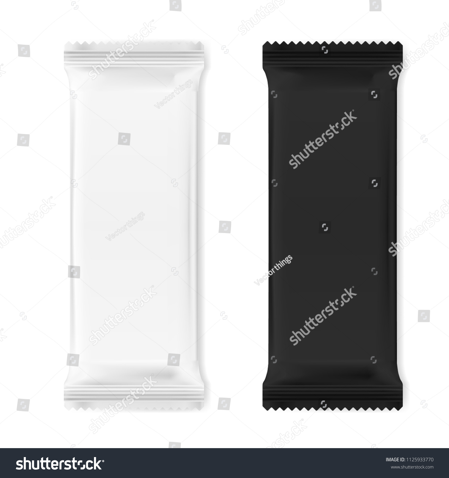 Black White Blank Foil Packaging Coffee Stock Vector (Royalty Free ...