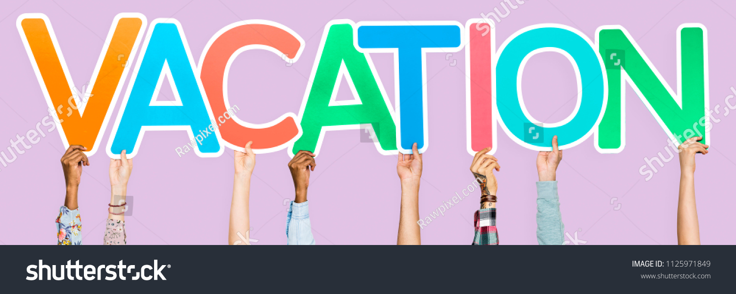 Diverse Hands Holding Word Vacation Stock Photo 1125971849 | Shutterstock