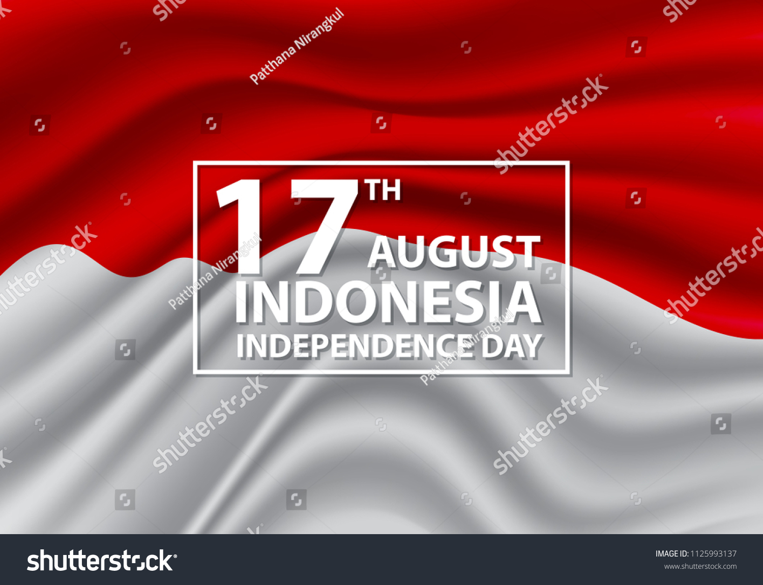 17th August Independence Day Indonesia Flag Stock Vector (Royalty Free ...