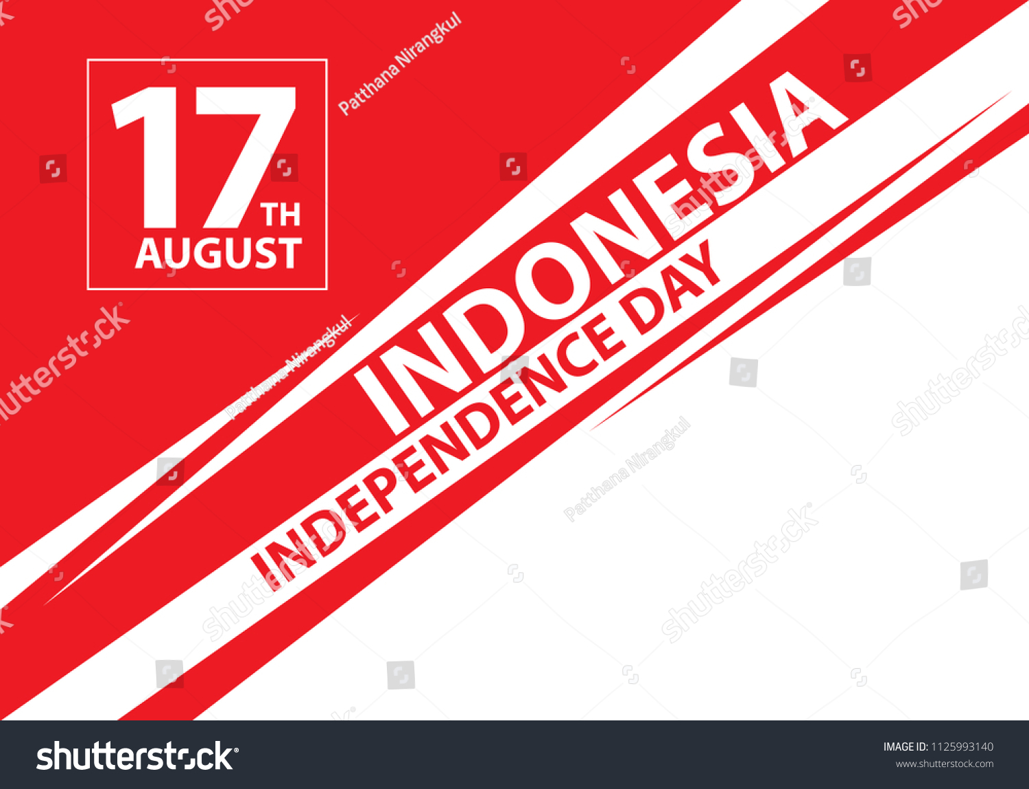 17th August Independence Day Indonesia Text Stock Vector (royalty Free 