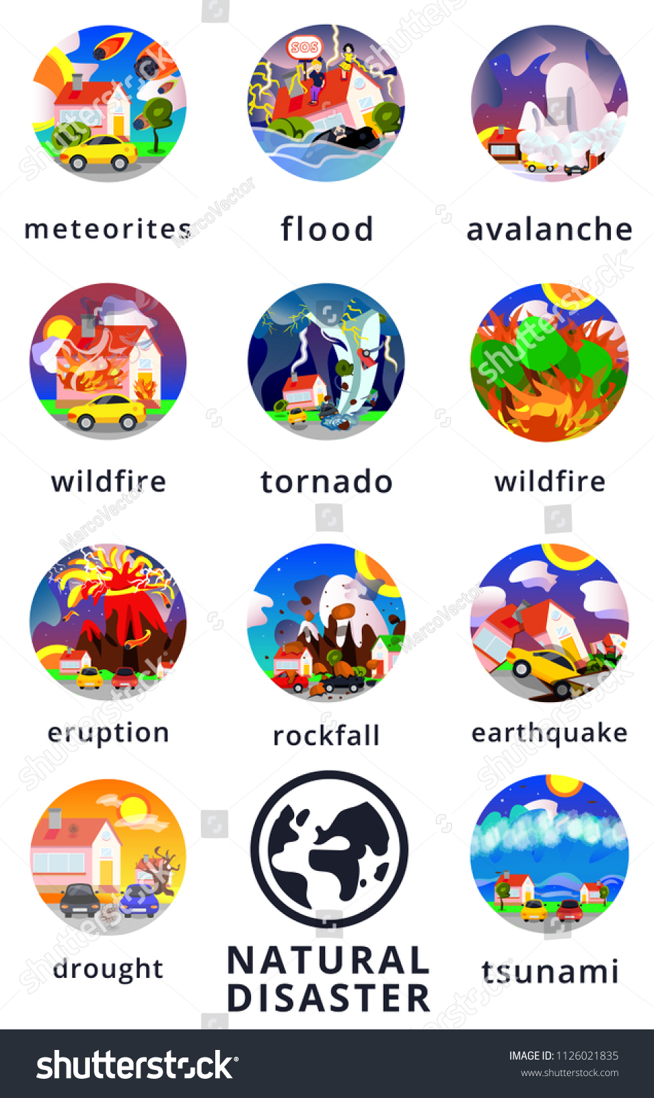 Natural Disaster Infographics Catastrophe Crisis Flood Stock Vector ...