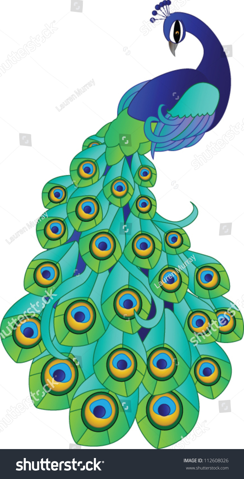 Vector Peacock Stock Vector (Royalty Free) 112608026 | Shutterstock