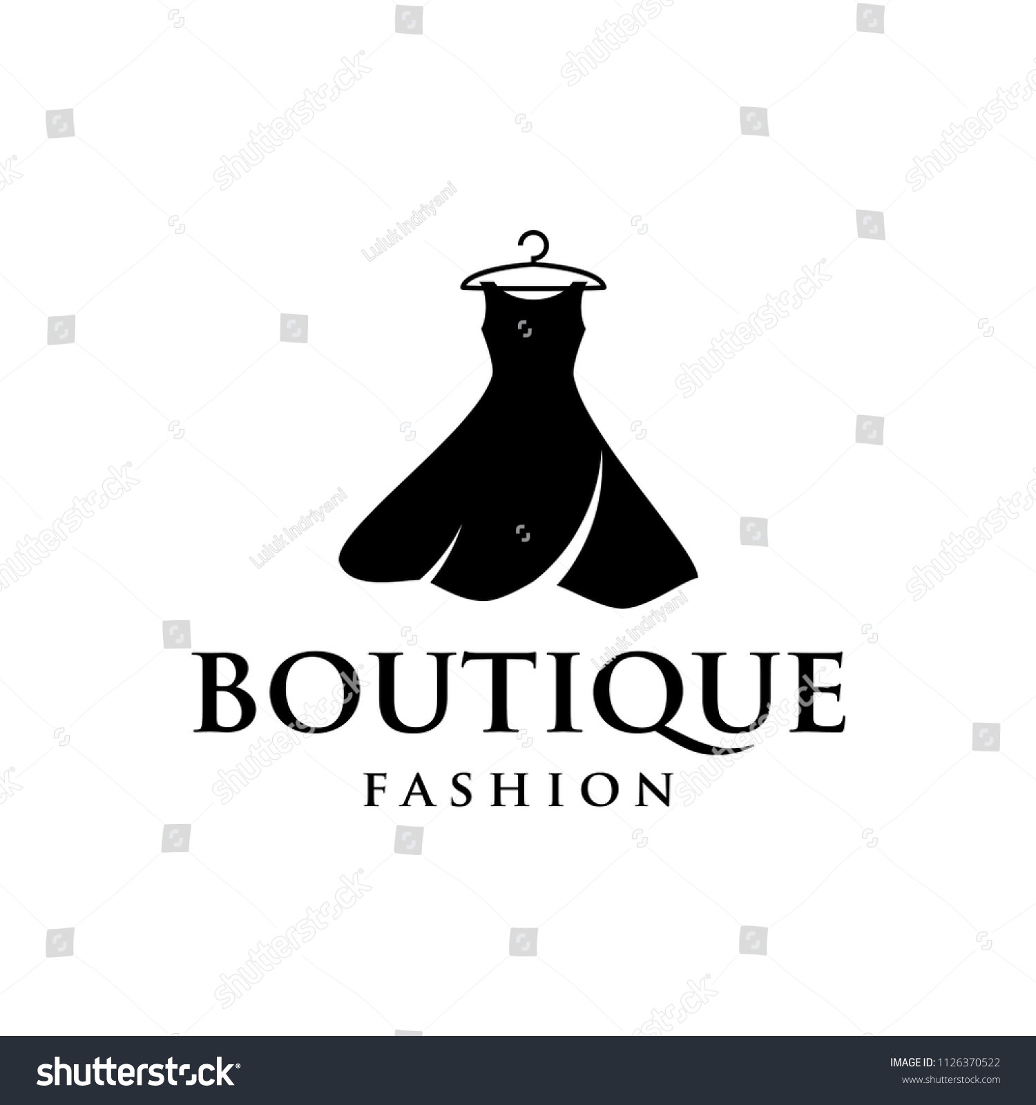 Dress Logo Icon Vector Template Stock Vector (Royalty Free) 1126370522 ...