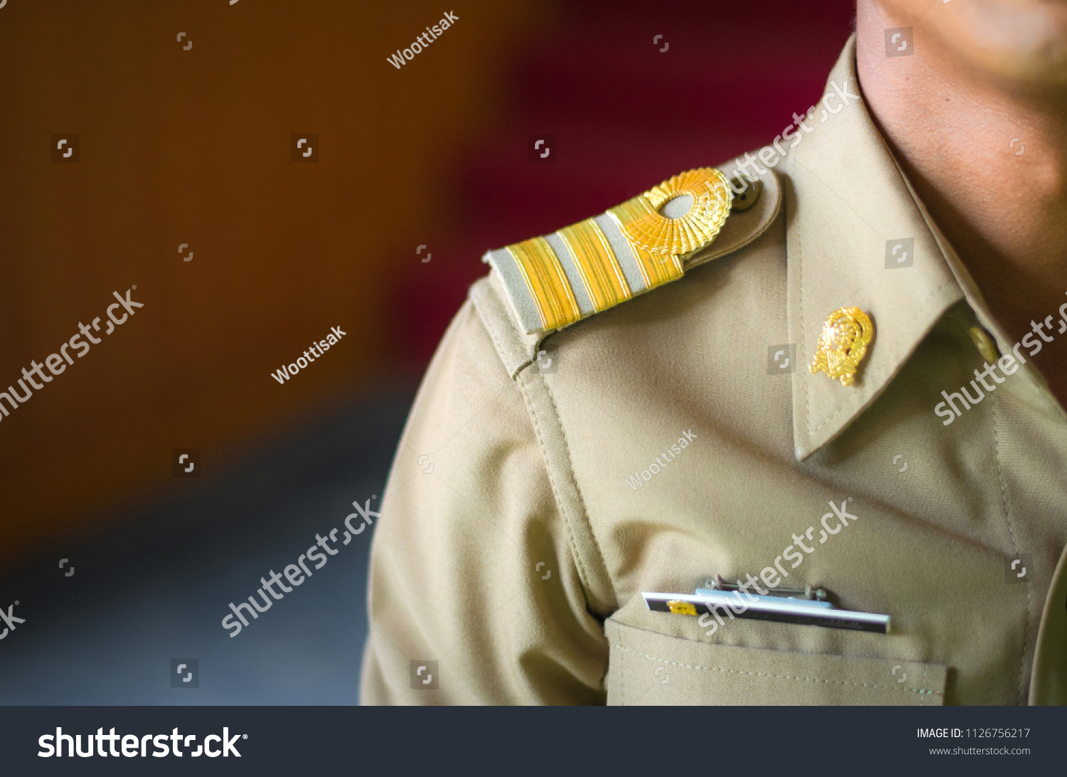 Thailand June 16 Thai Teacher Uniform Stock Photo 1126756217 Shutterstock   Stock Photo Thailand June Thai Teacher In Uniform With Brown Suite And Golden Stripe At The Teachers Day 1126756217 